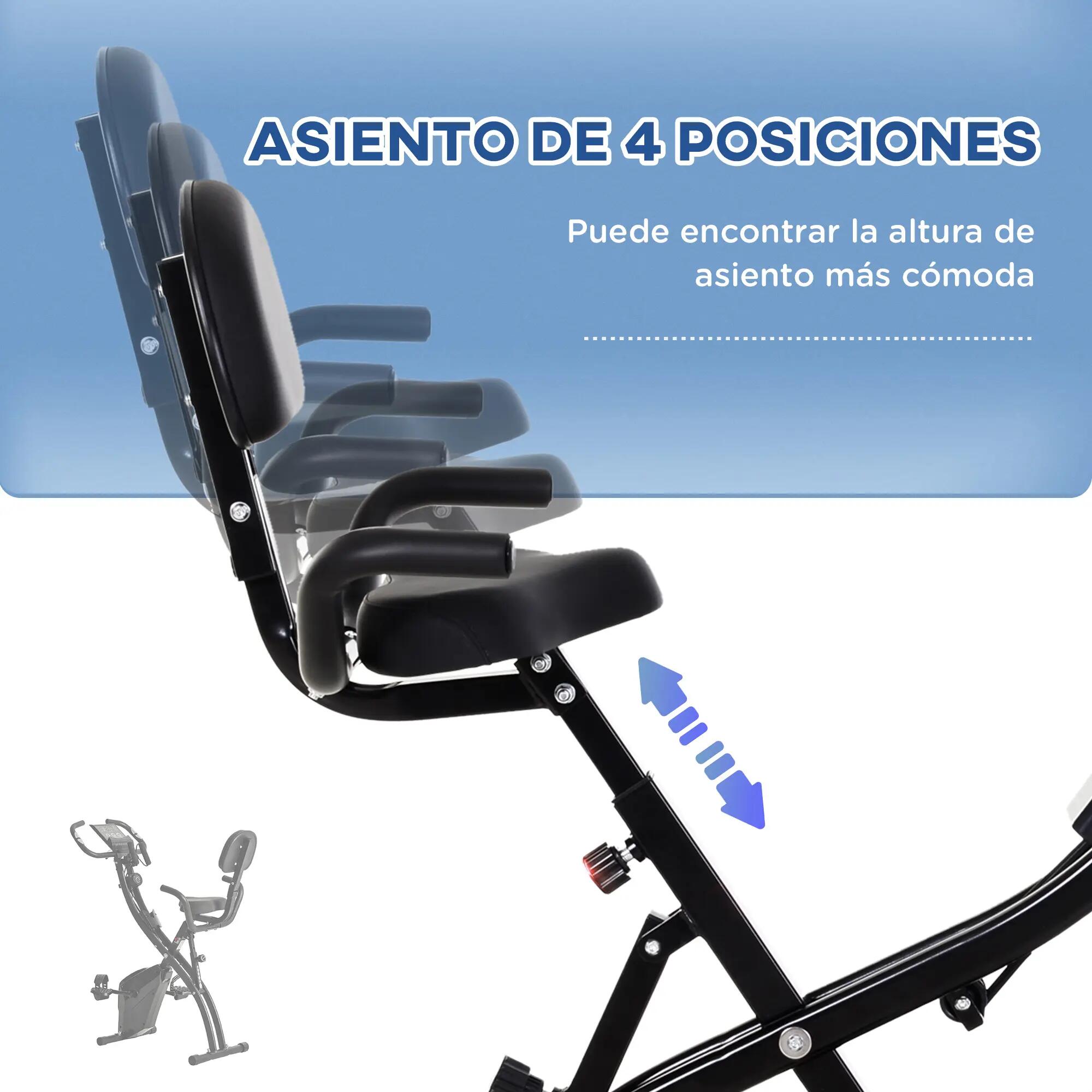 Vélo d'appartement pliable avec réglage en hauteur, résistance magnétique 7/9