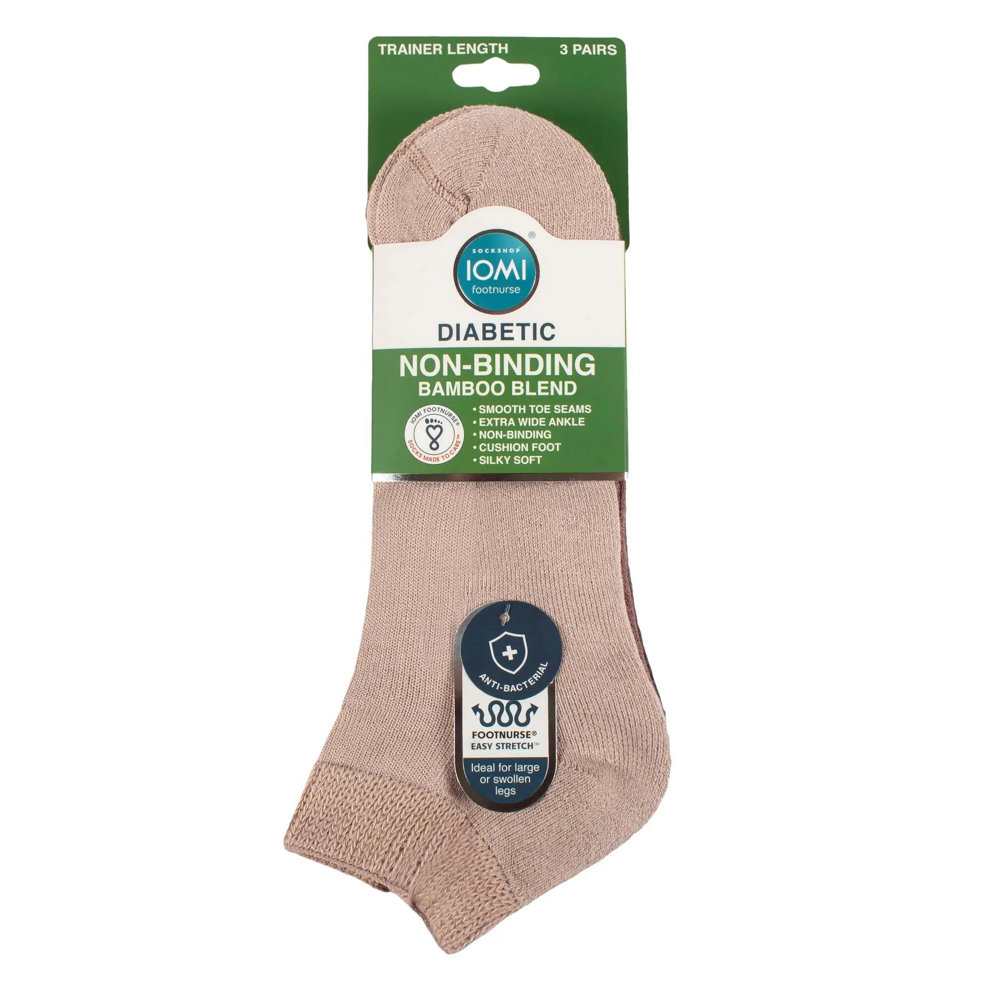 3 Pack Unisex Bamboo Diabetic Trainer Socks Soft Breathable Gentle Fit Everyday 2/5