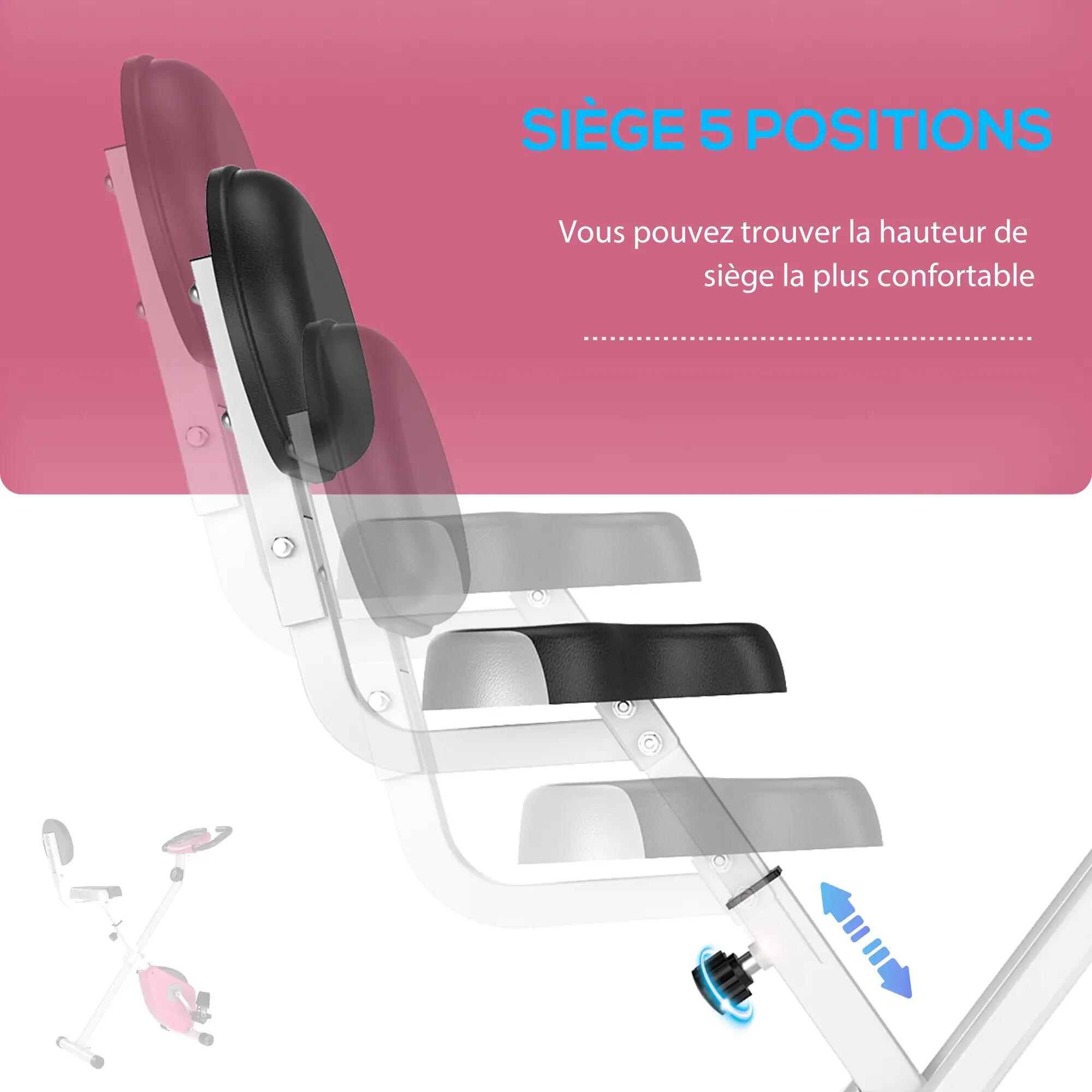 Vélo d'appartement pliable, vélo de fitness, vélo d'intérieur, 8 niveaux de 8/9