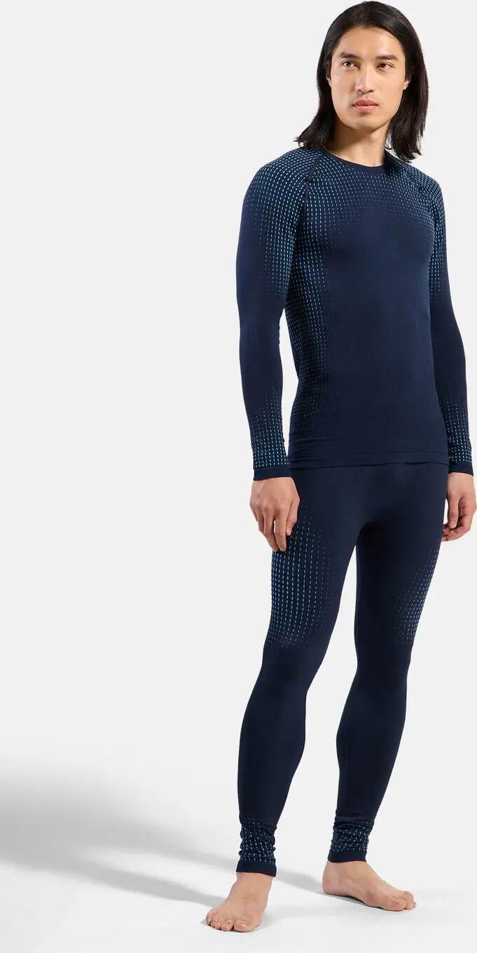 Odlo Performance Warm donkerblauwe basislagenpanty voor heren 4/5