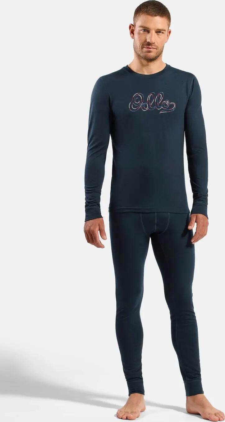 Odlo Merino 200 Baselayer-Strumpfhose, "80 Jahre"-Edition, Dunkelblau, Herren 4/5