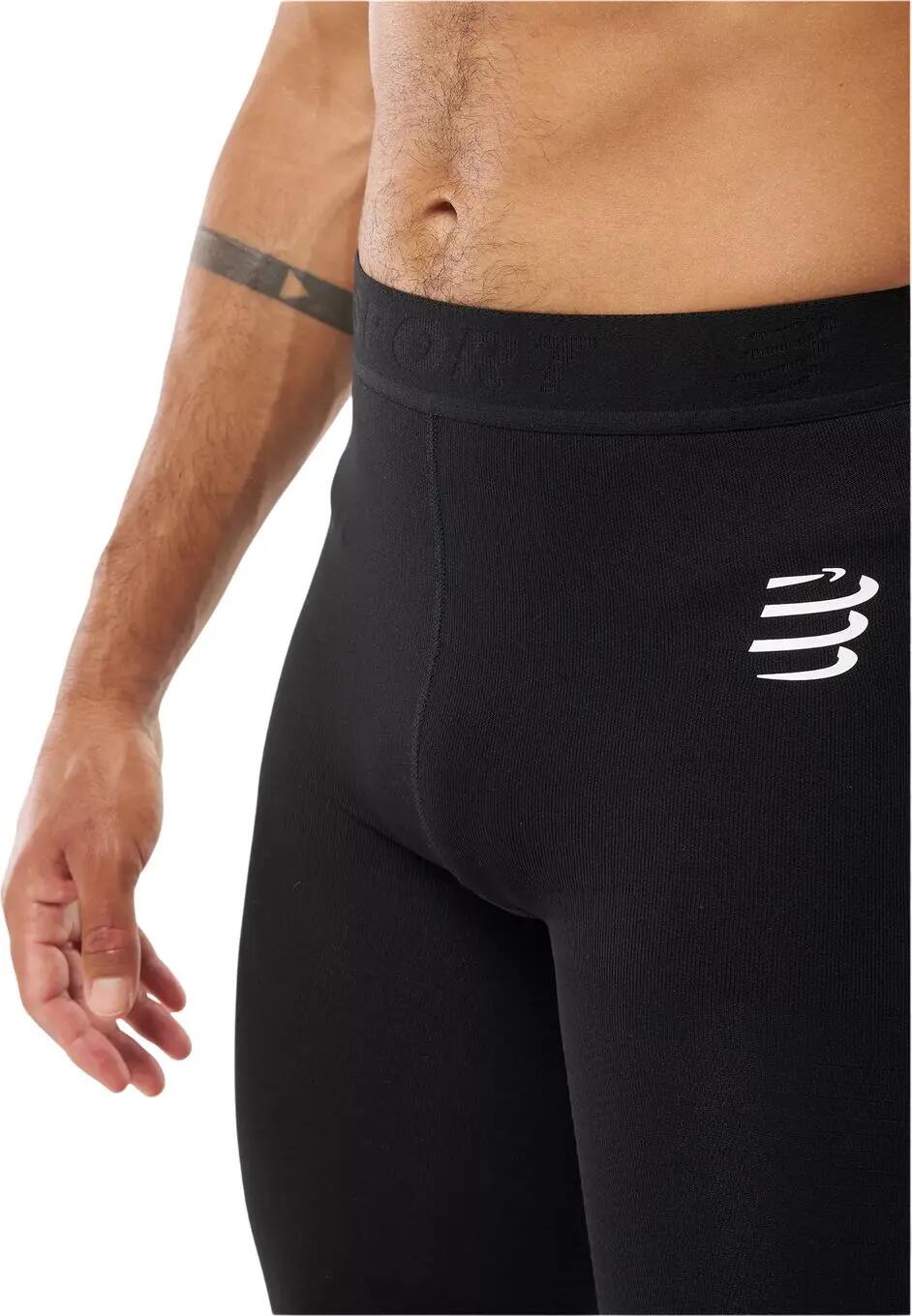 Mallas de compresión Compressport Recovery negras para hombre 3/5