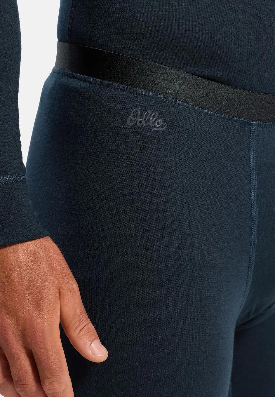 Odlo Merino 200 Baselayer-Strumpfhose, "80 Jahre"-Edition, Dunkelblau, Herren 3/5