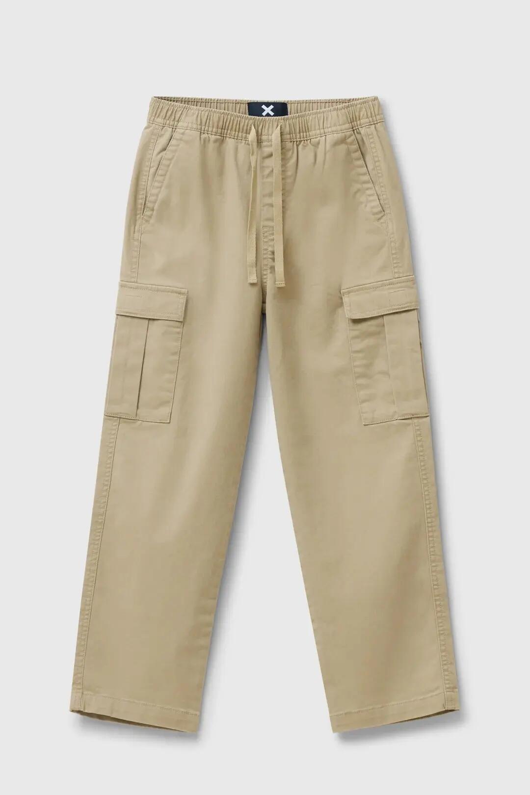 Pantalón Cargo Kids Blue Banana de Algodón Orgánico Cargo Camel 3/3