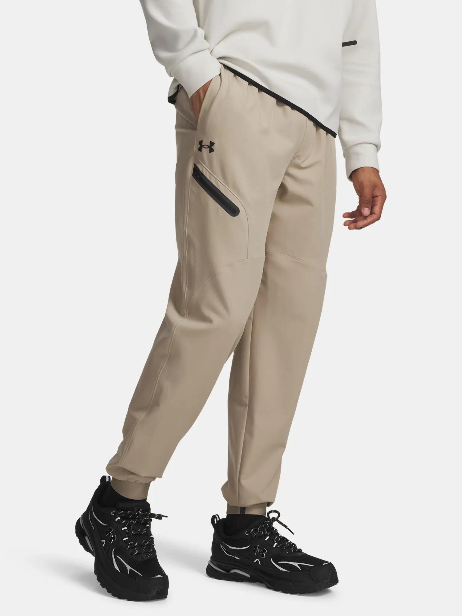 Férfi Under Armour UA Unstoppable Woven Jogger-BRN melegítőnadrág 1/4