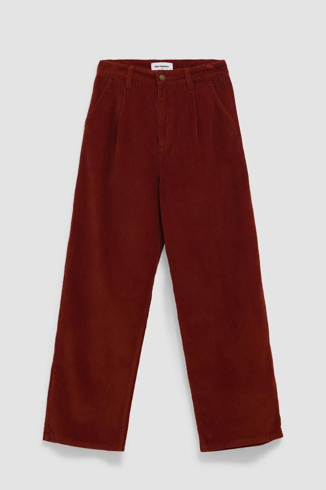 Pantalón Straight de Mujer Blue Banana de 100% Algodón Orgánico Cord Terra 3/3