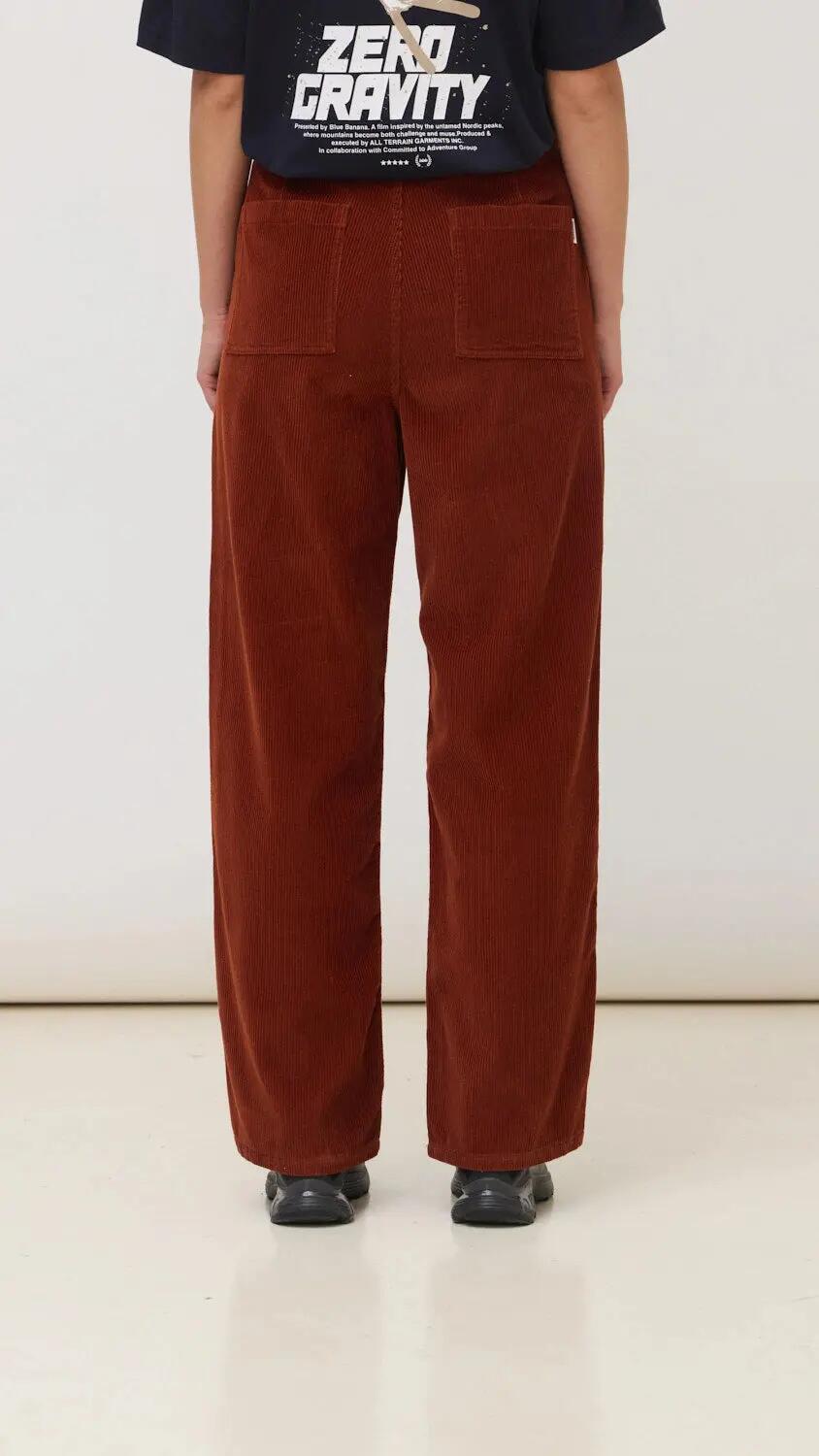 Pantalón Straight de Mujer Blue Banana de 100% Algodón Orgánico Cord Terra 2/3