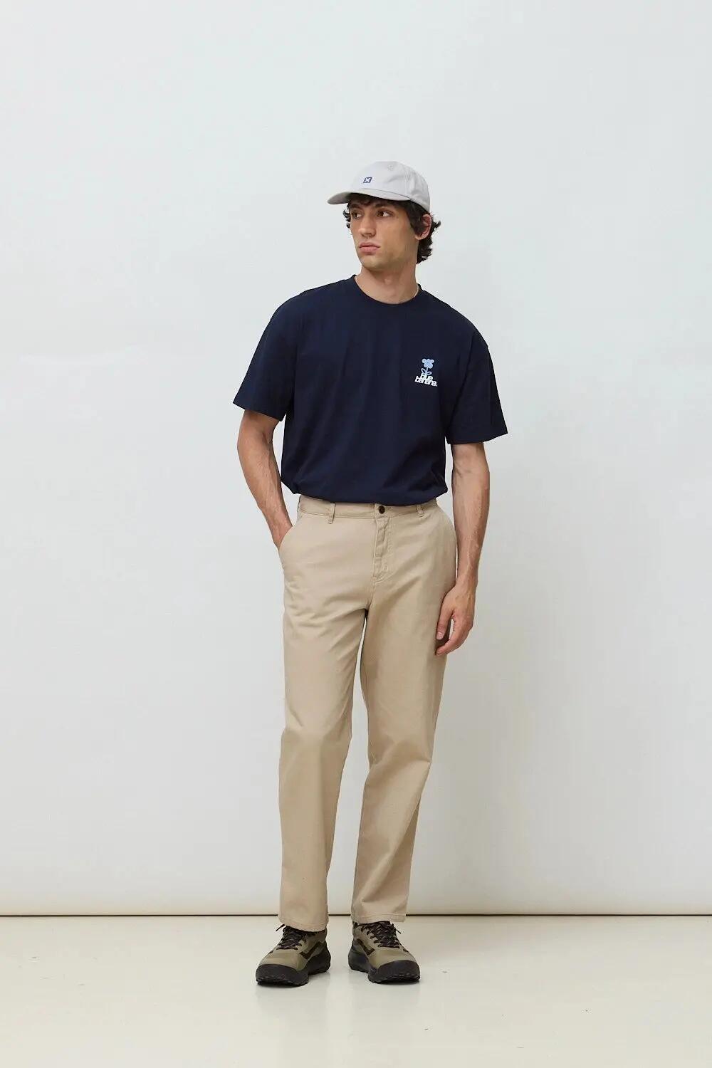 Pantalón Chino Blue Banana de 100% Algodón Orgánico Matt Camel 3/4