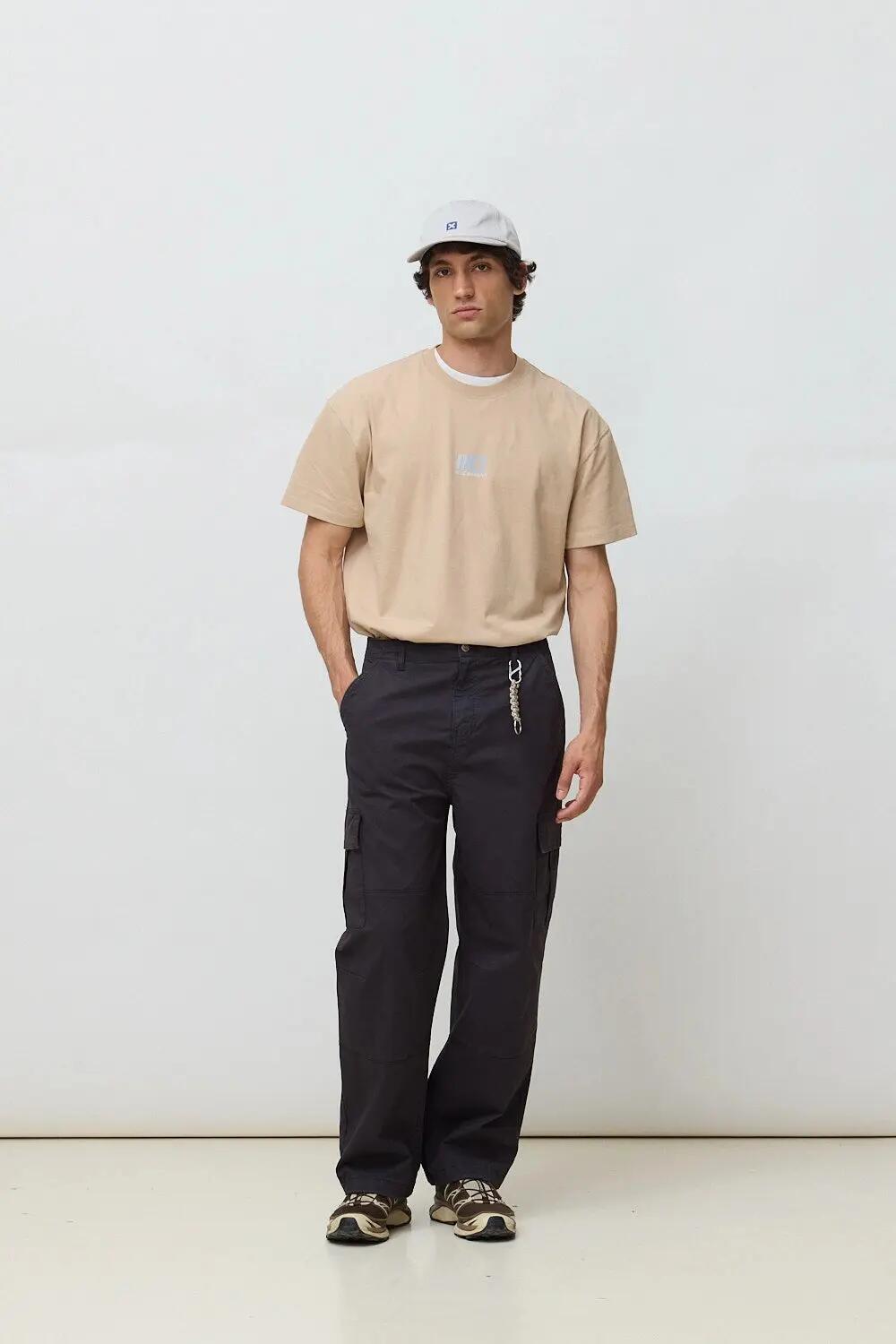 Pantalón Cargo Blue Banana de Algodón Orgánico Brad Antracita 3/4
