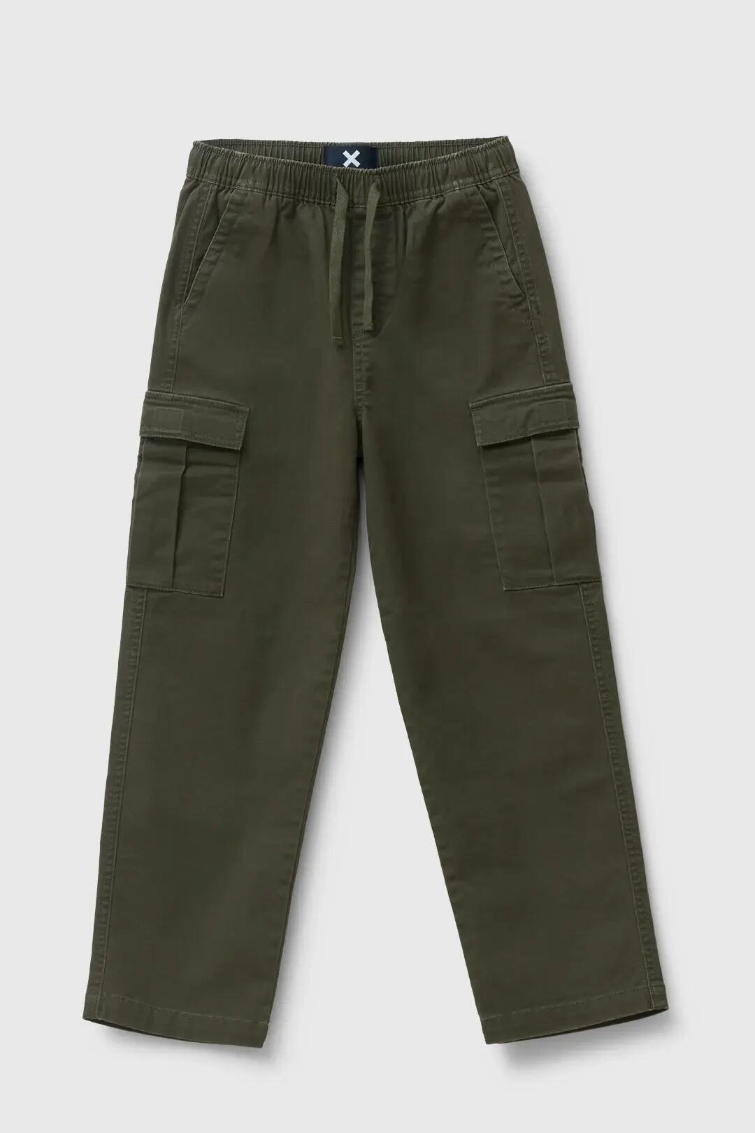 Pantalón Cargo Kids Blue Banana de Algodón Orgánico Cargo Olive Green 3/3