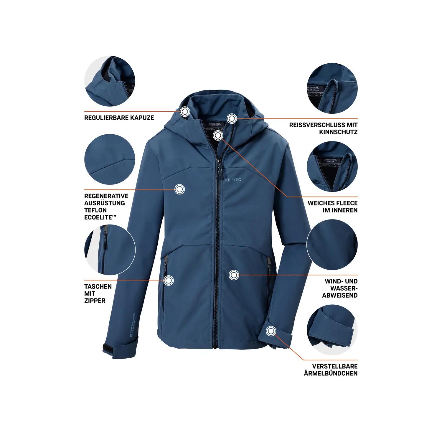 Killtec Softshelljacke Kinder mit Kapuze 5/5