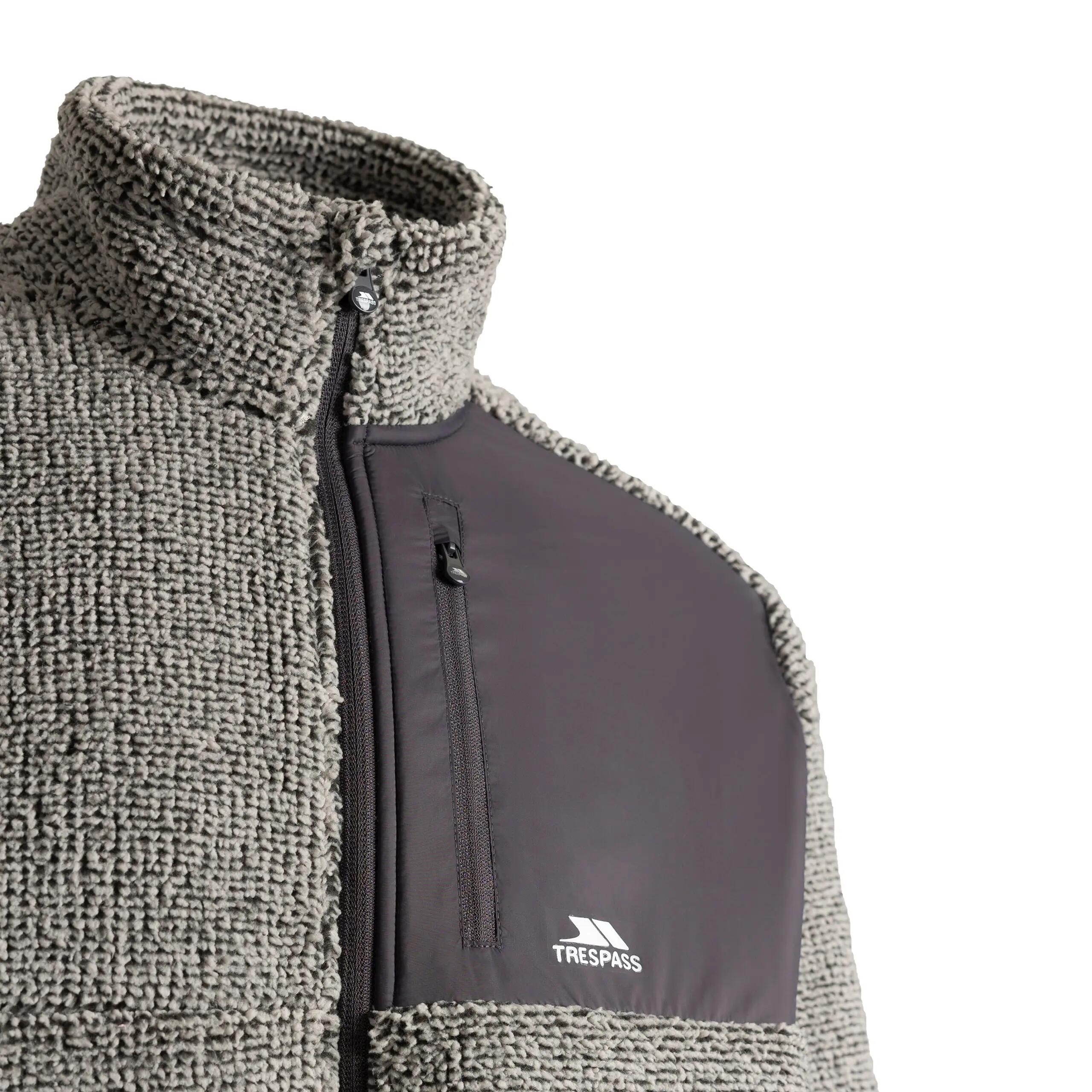 Mens Contrast Chest Panel Full Front Zip Fleece Jacket - Cochrane 3/4