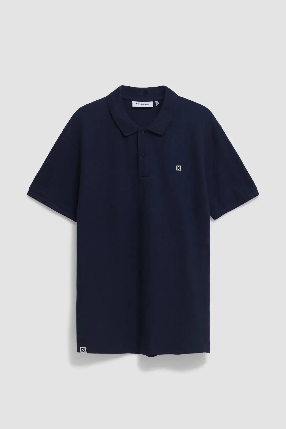 Polo Blue Banana de 100% Algodón Orgánico Nature Azul Marino 4/4