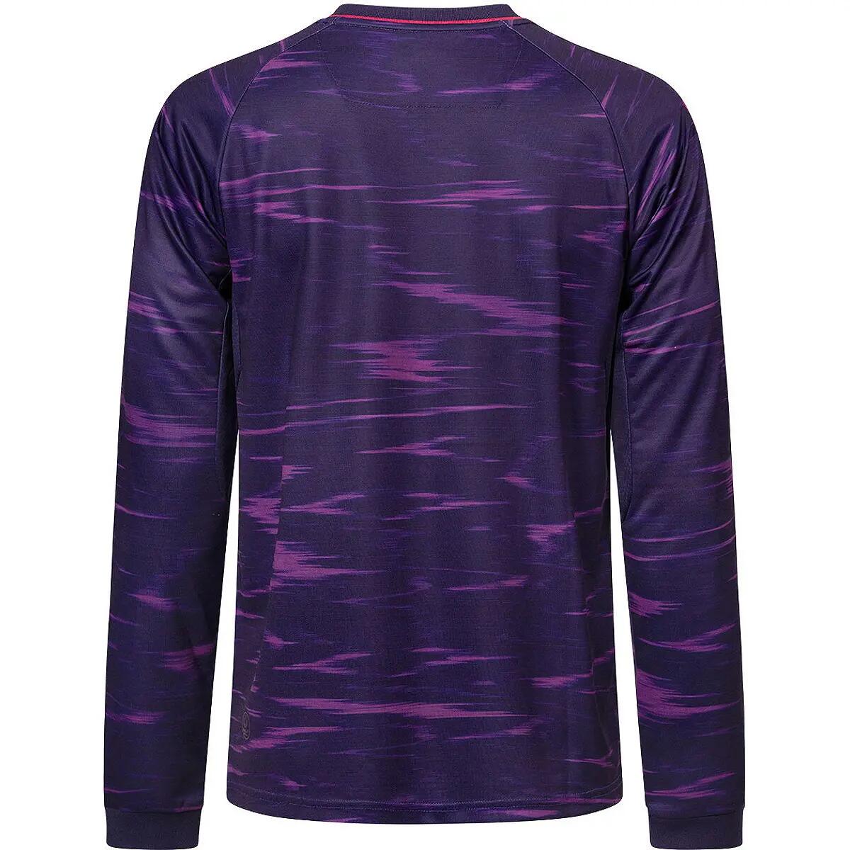 Shirt - Voetbal - Heren - Lange mouw, verlengd rug - Robey Reflex - Paars 3/4