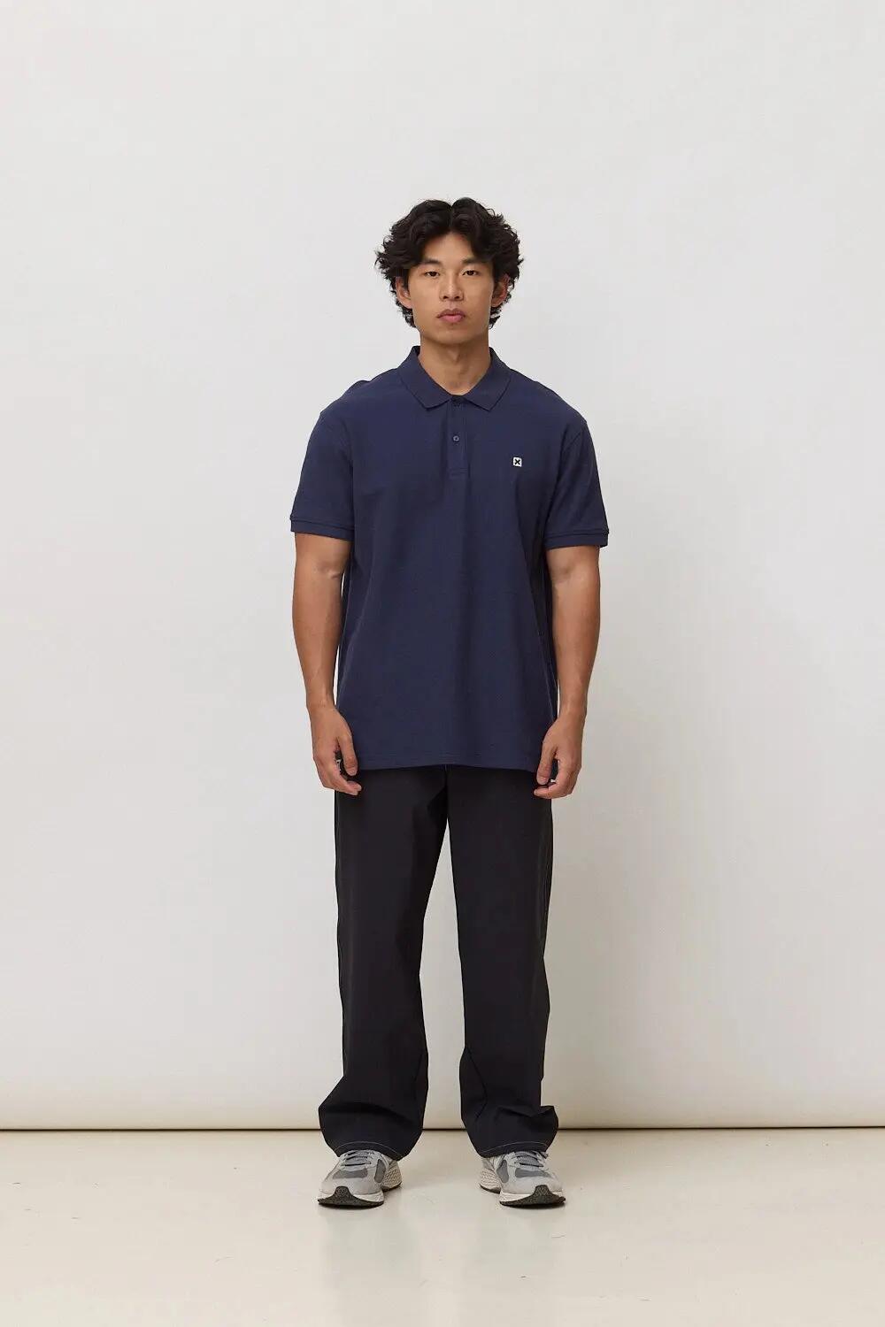 Polo Blue Banana de 100% Algodón Orgánico Nature Azul Marino 3/4