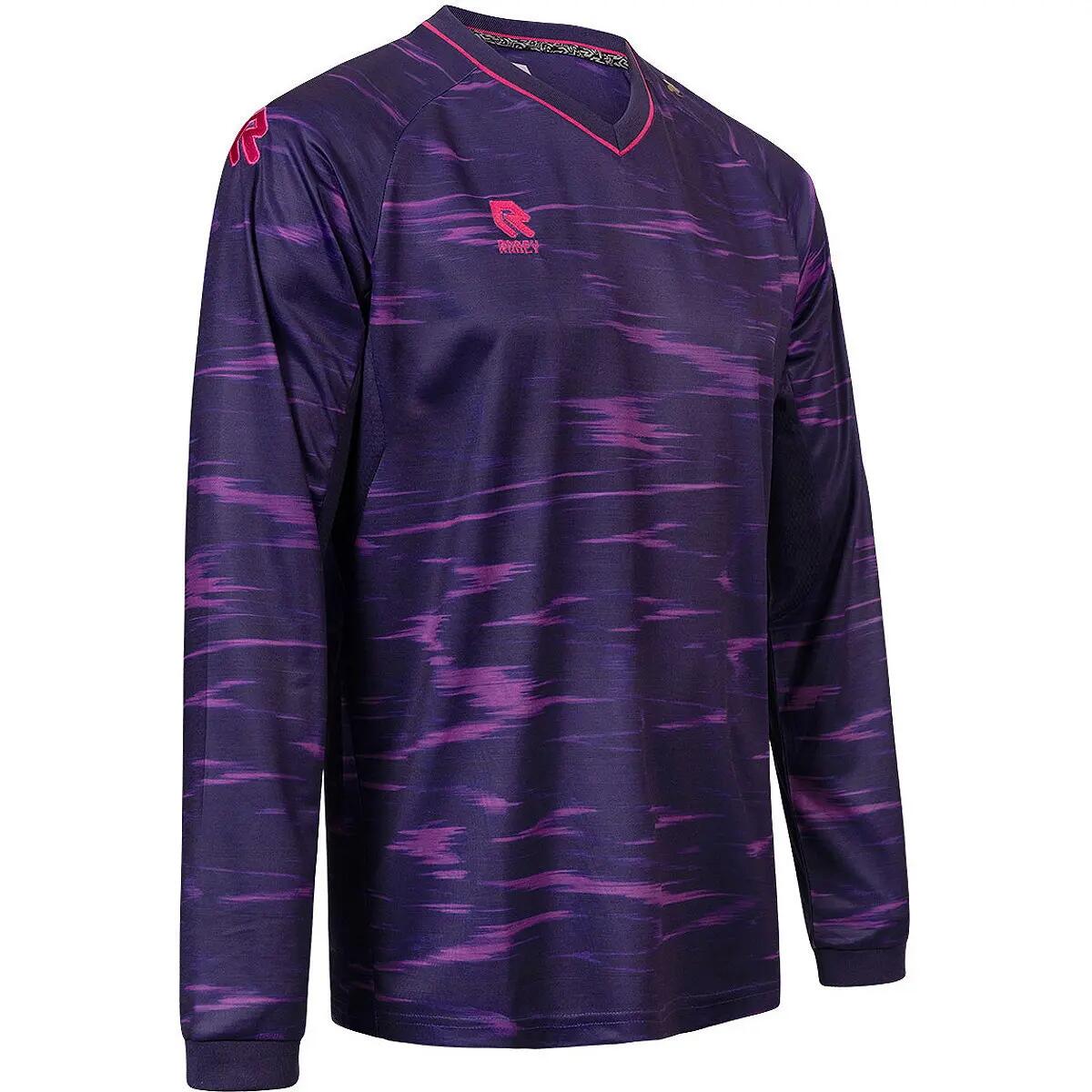 Shirt - Voetbal - Heren - Lange mouw, verlengd rug - Robey Reflex - Paars 2/4