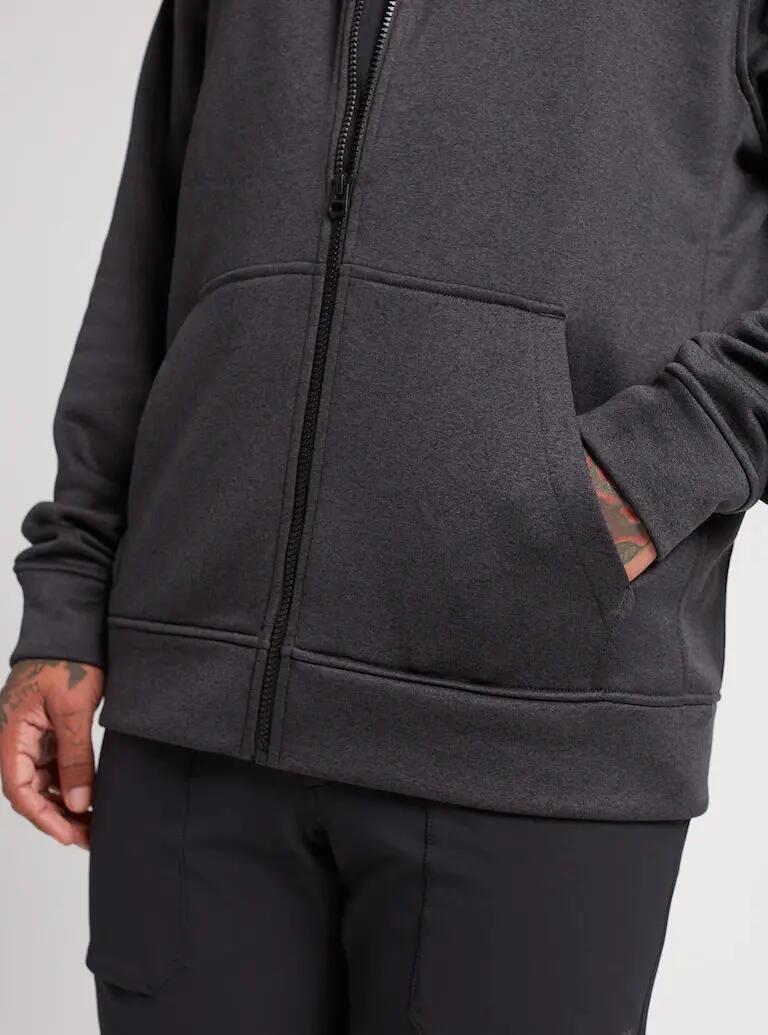 Sweatshirt unissexo - snowboard - fecho e capuz - black heather 2/2