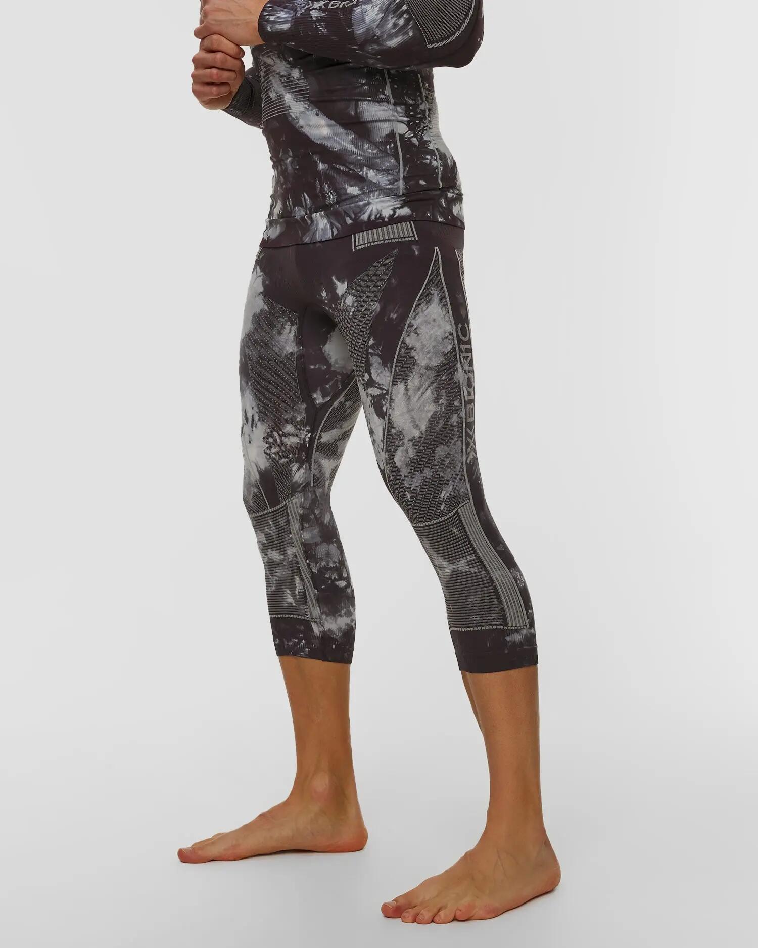 Kalesony unisex X-Bionic Energy Accumulator Wild 3/4 Pants TIEDYE BLACK X WHITE 2/5