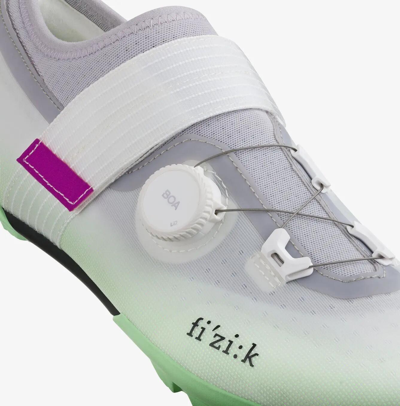 Zapatillas de MTB Fizik Ferox 2 Carbono Gris/Verde 6/7