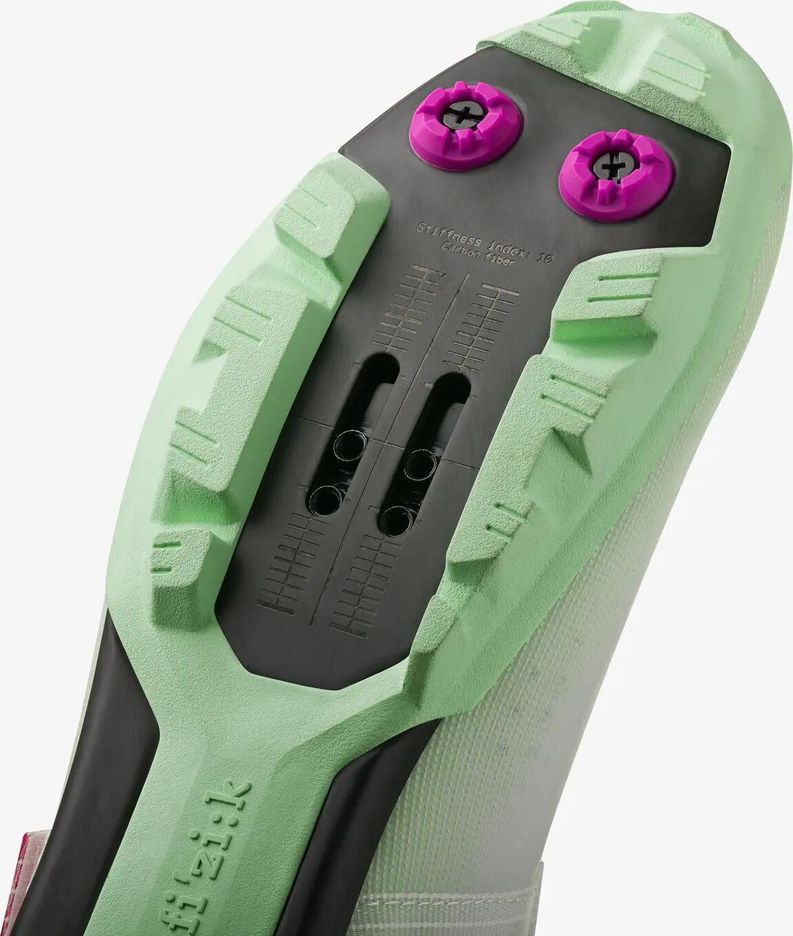 Zapatillas de MTB Fizik Ferox 2 Carbono Gris/Verde 5/7