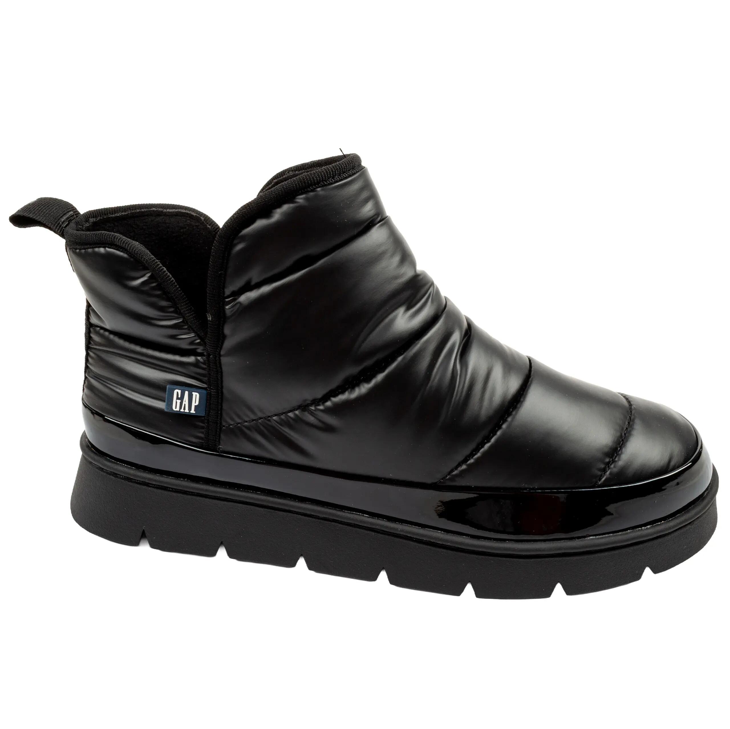 Buty botki zimowe damskie GAP Alabama za kostkę czarne wsuwane 1/9