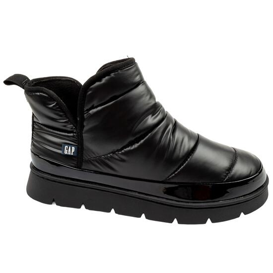 Buty botki zimowe damskie GAP Alabama za kostkę czarne wsuwane