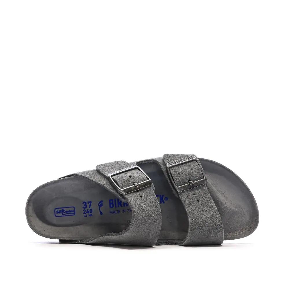 Sandalias Birkenstock Arizona de Ante Grises Estrechas 5/7