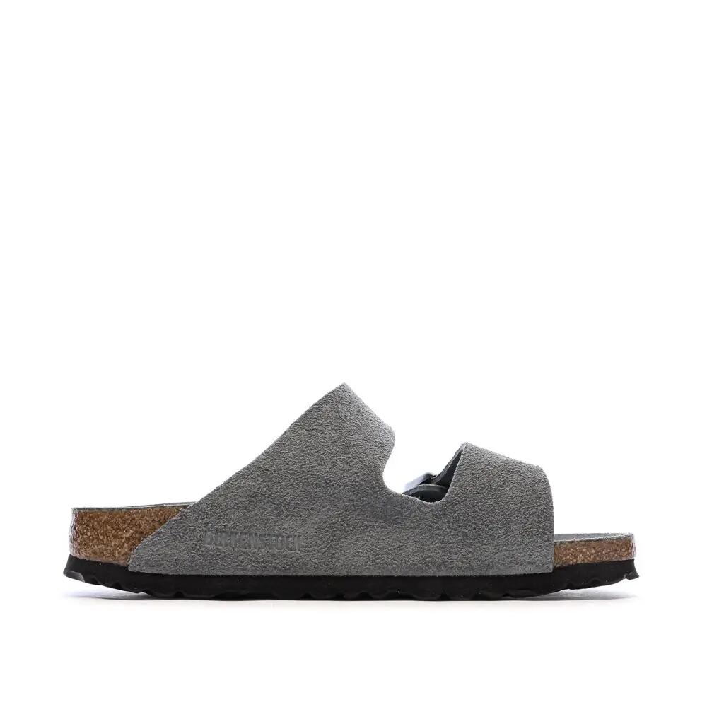 Sandalias Birkenstock Arizona de Ante Grises Estrechas 3/7