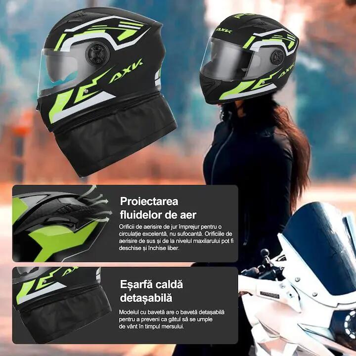 Casque de moto unisexe avec lunettes intégrées, protection UV, traitement 4/6