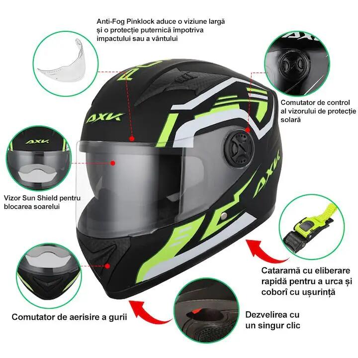 Casque de moto unisexe avec lunettes intégrées, protection UV, traitement 2/6