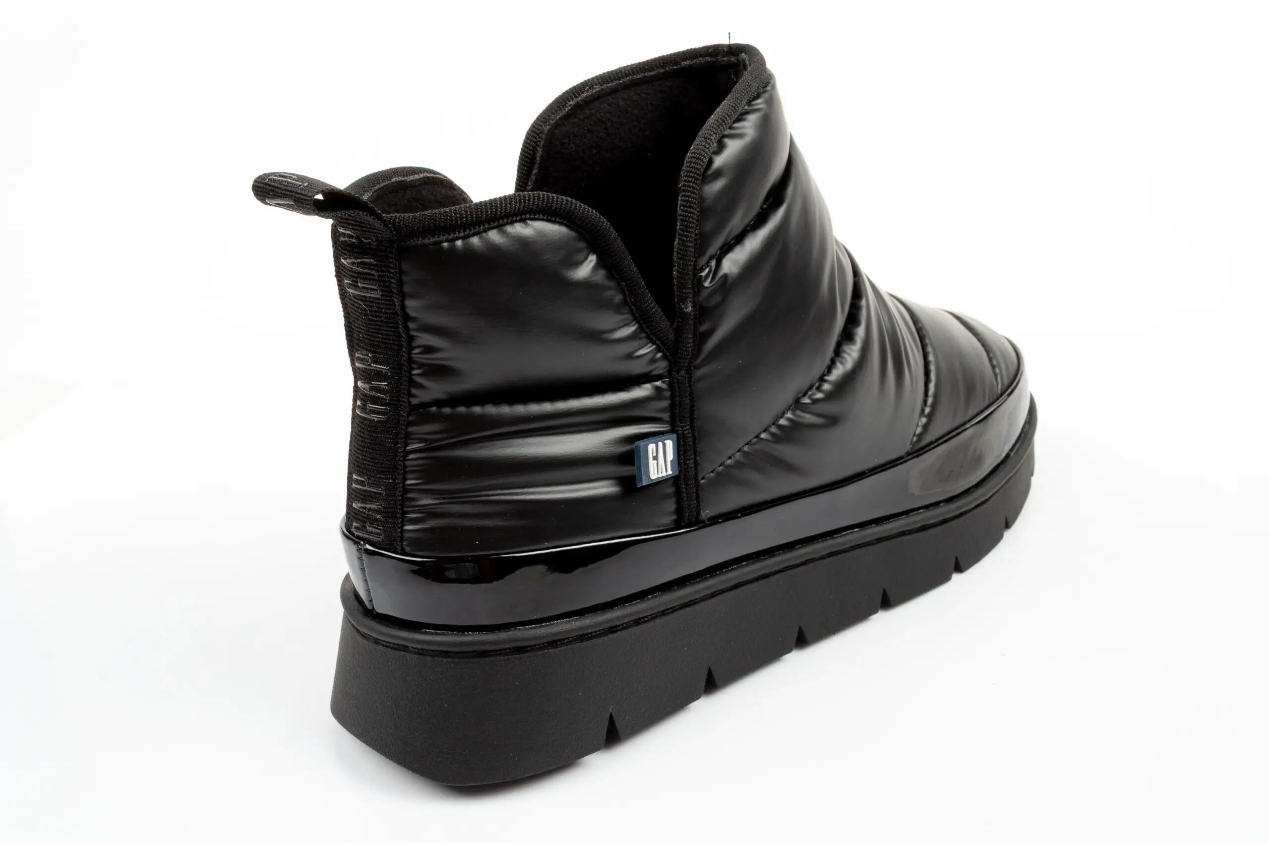 Buty botki zimowe damskie GAP Alabama za kostkę czarne wsuwane 4/9