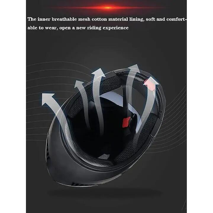 Casque de moto modulaire Bluetooth, modulable, à double visière, unisexe 2/5