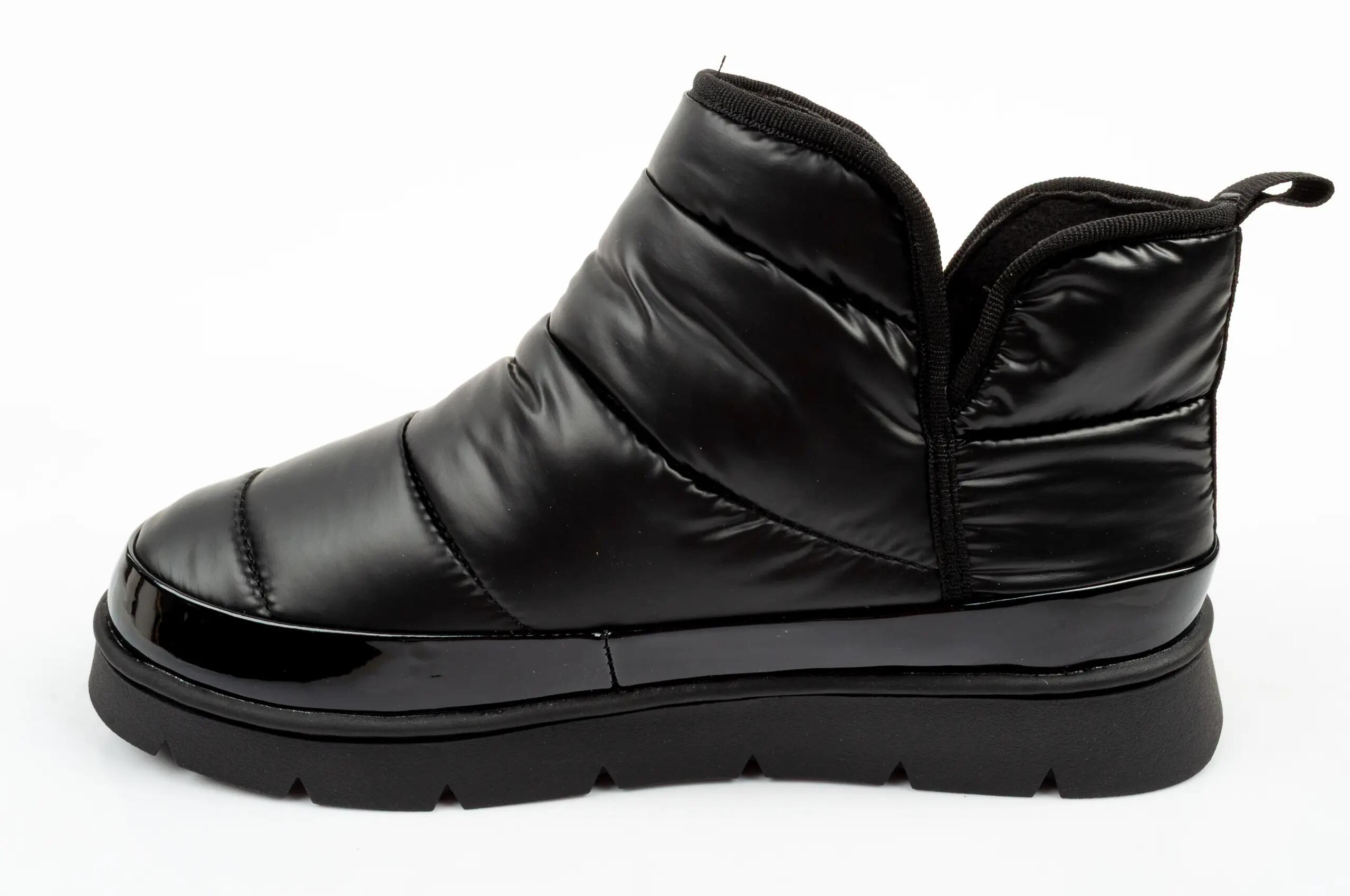 Buty botki zimowe damskie GAP Alabama za kostkę czarne wsuwane 3/9