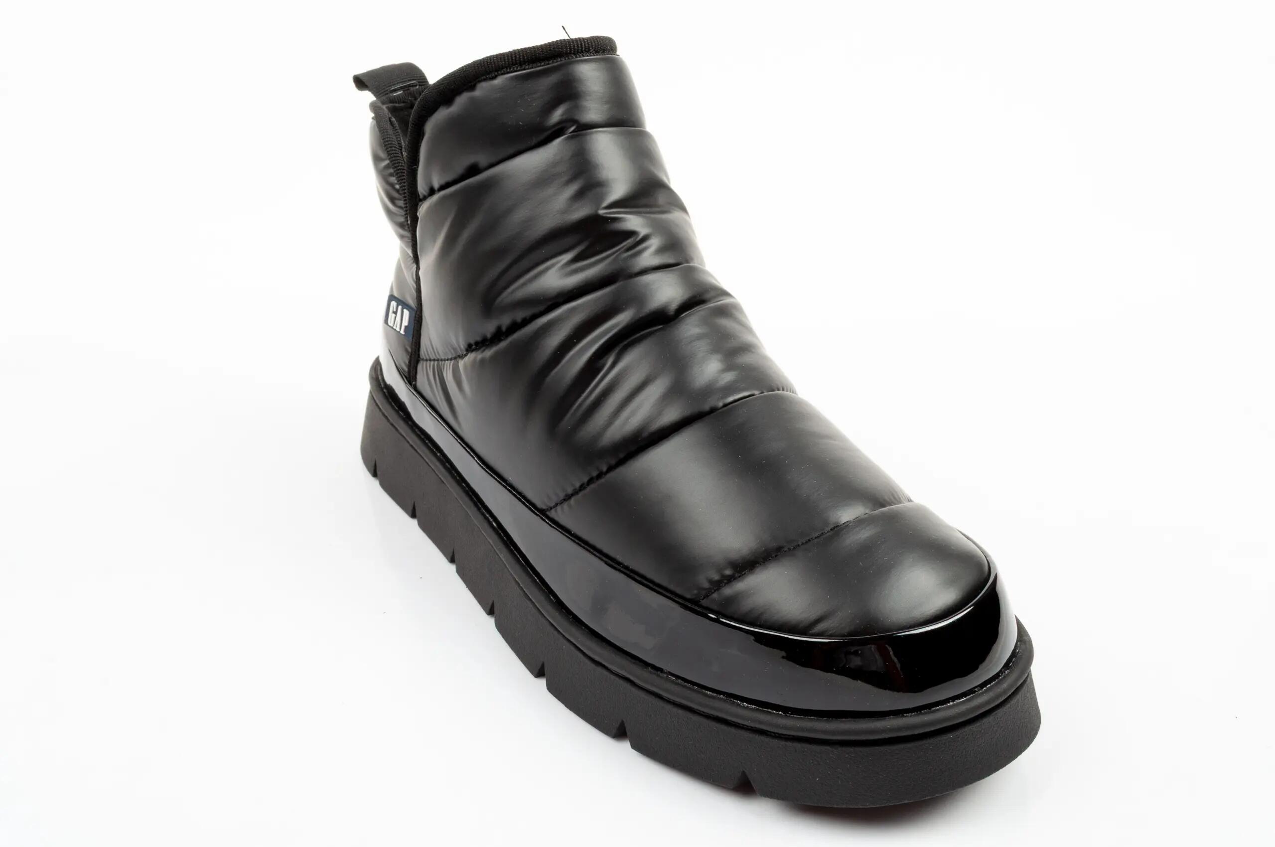 Buty botki zimowe damskie GAP Alabama za kostkę czarne wsuwane 2/9