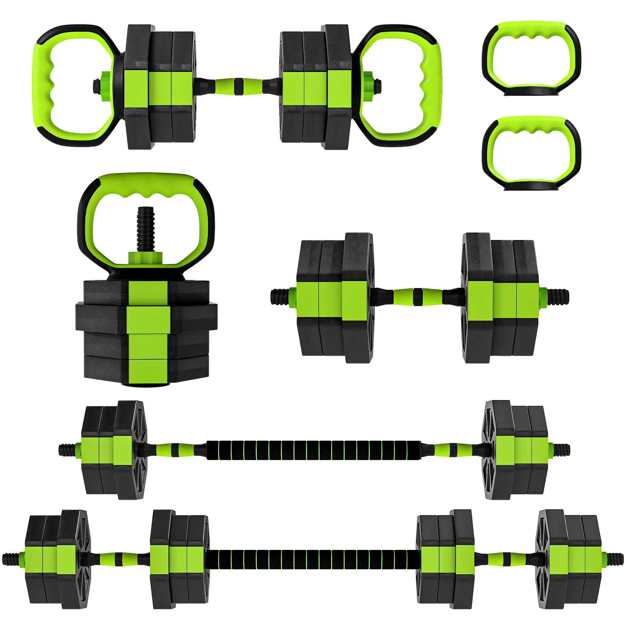 Ensemble de poids de musculation multifonction 6 en 1, 20 kg au total, en plasti 2/9
