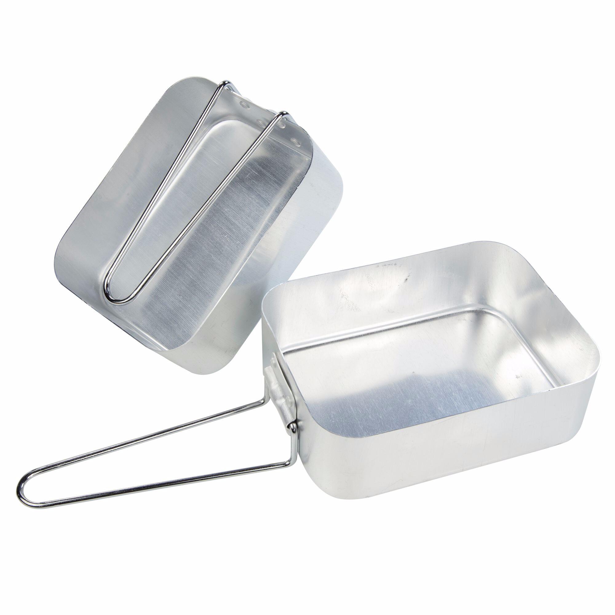 Great Outdoors Camping Mess Tin Set (Silver) 1/4