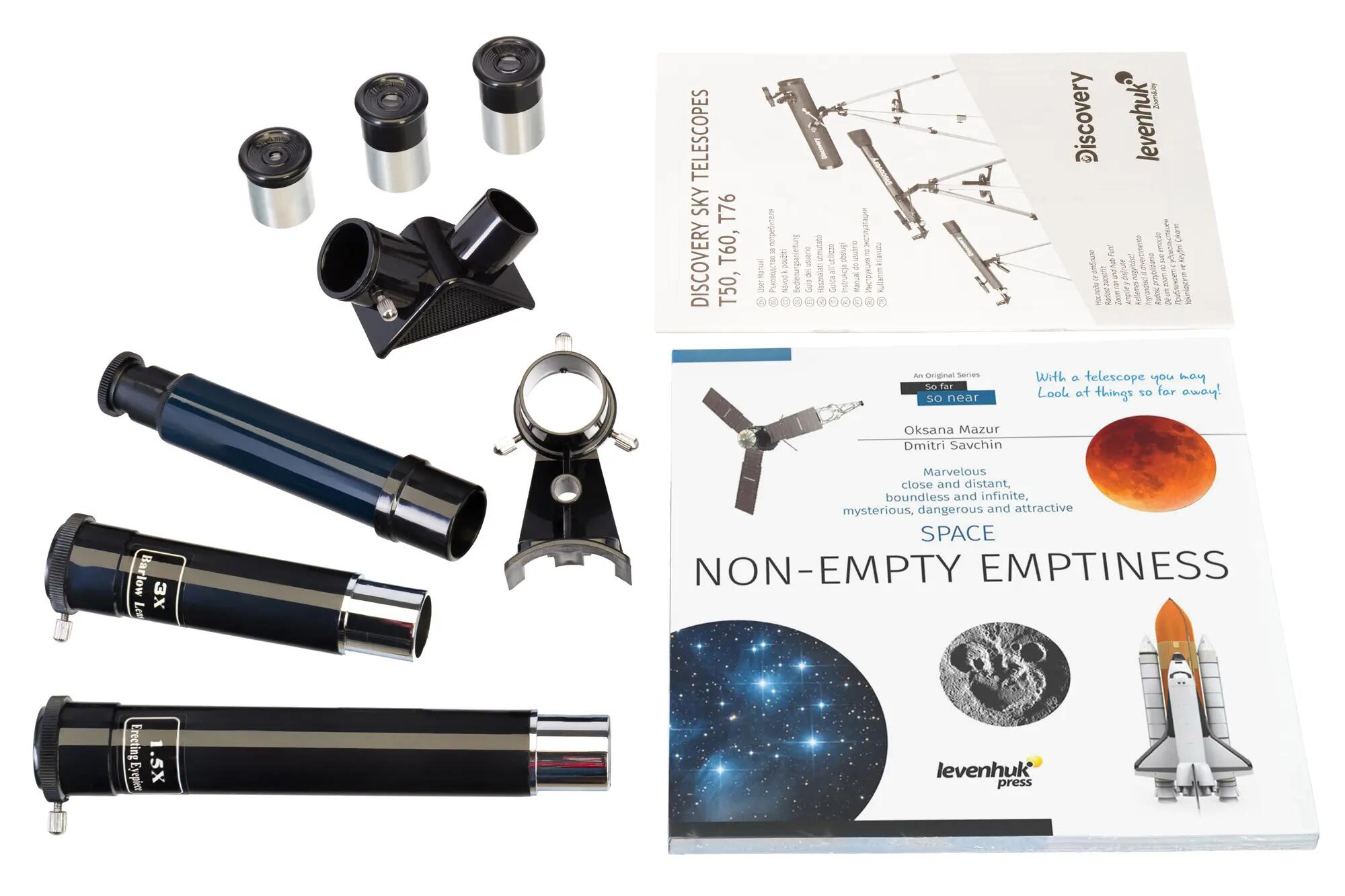 Telescopio Levenhuk Discovery Sky T60 con libro in inglese 3/14
