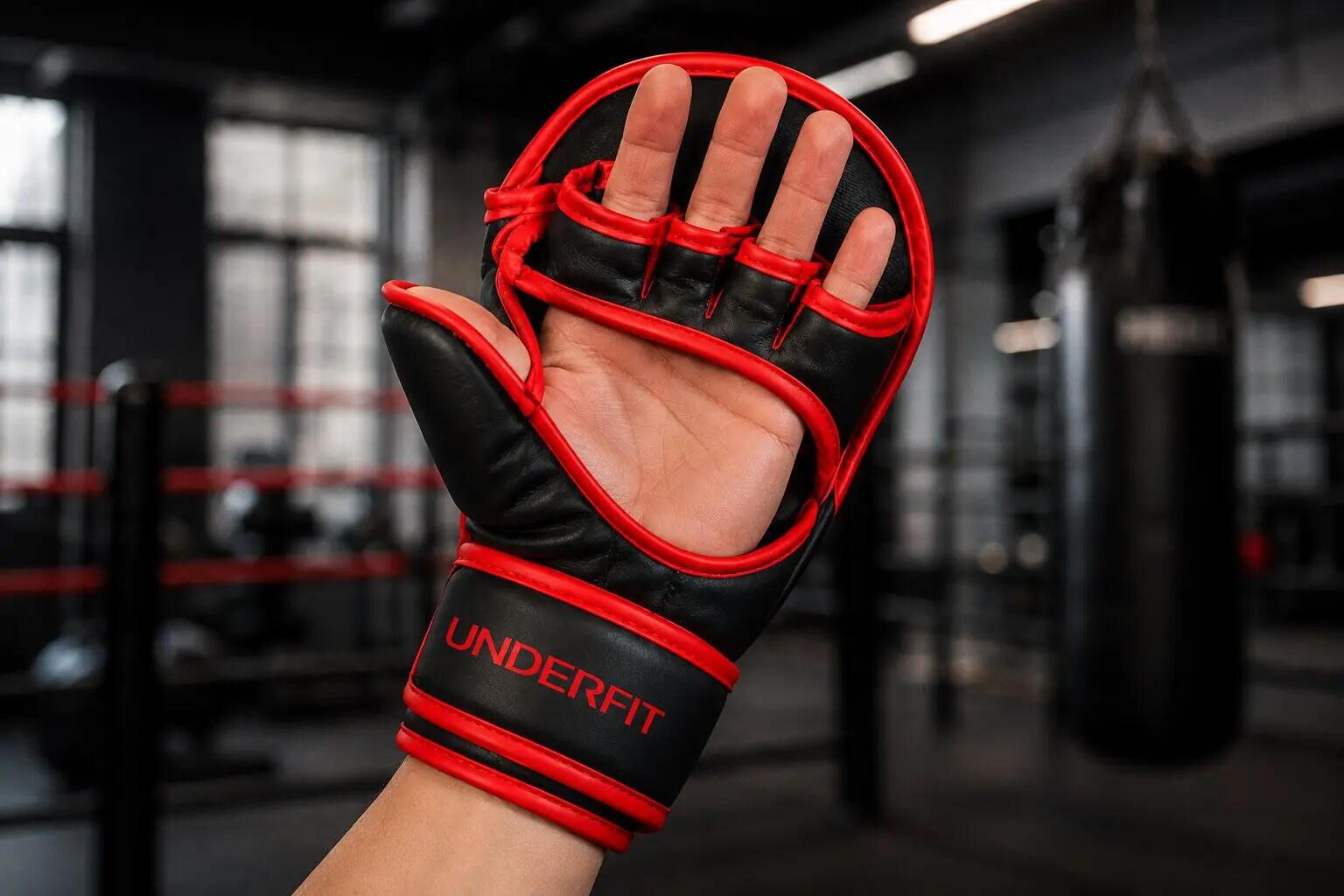Rękawice MMA sparingowe UNDERFIT Core czerwono-czarne 7 oz XL 4/6