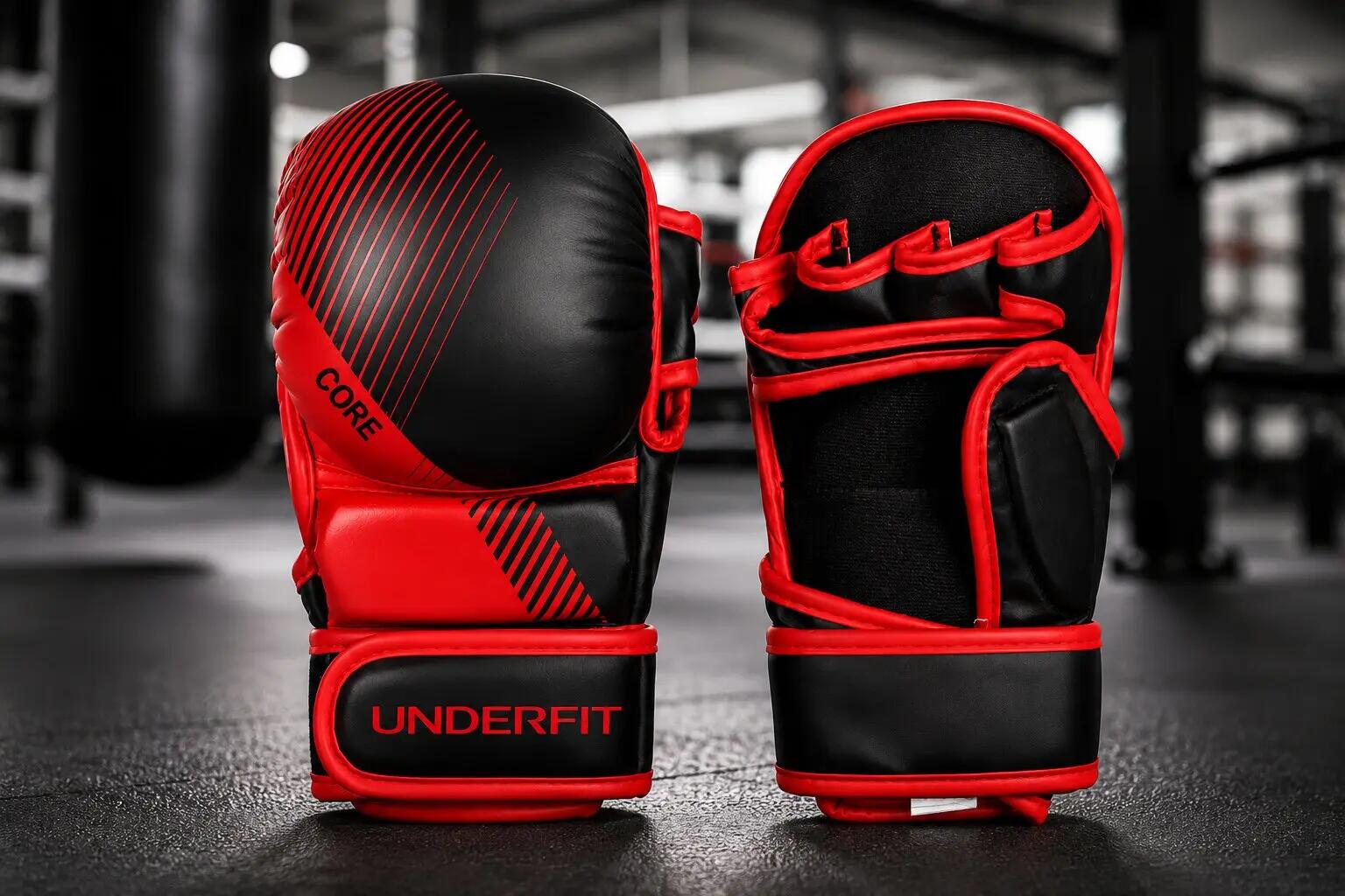 Rękawice MMA sparingowe UNDERFIT Core czerwono-czarne 7 oz XL 3/6