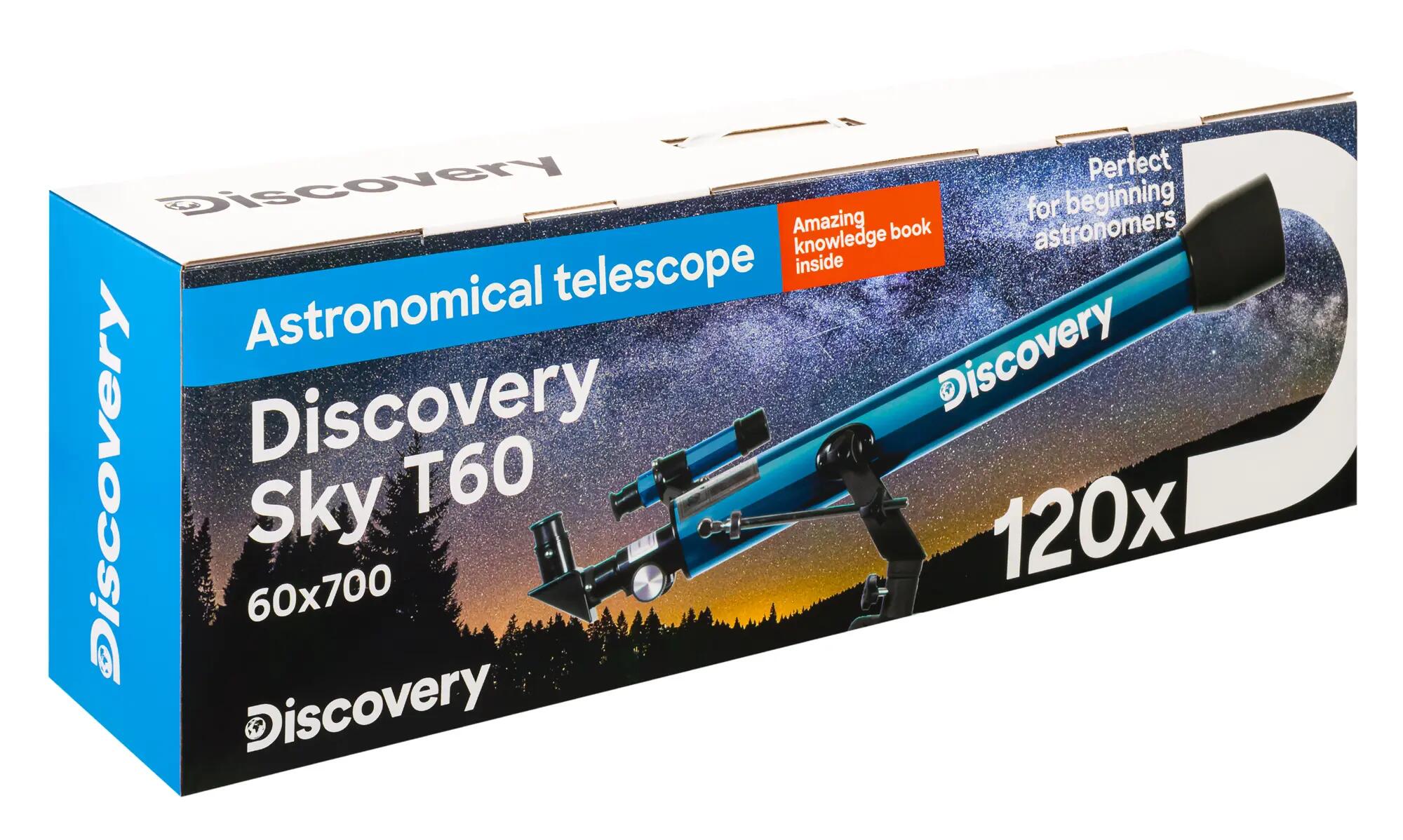 Telescopio Levenhuk Discovery Sky T60 con libro in inglese 14/14