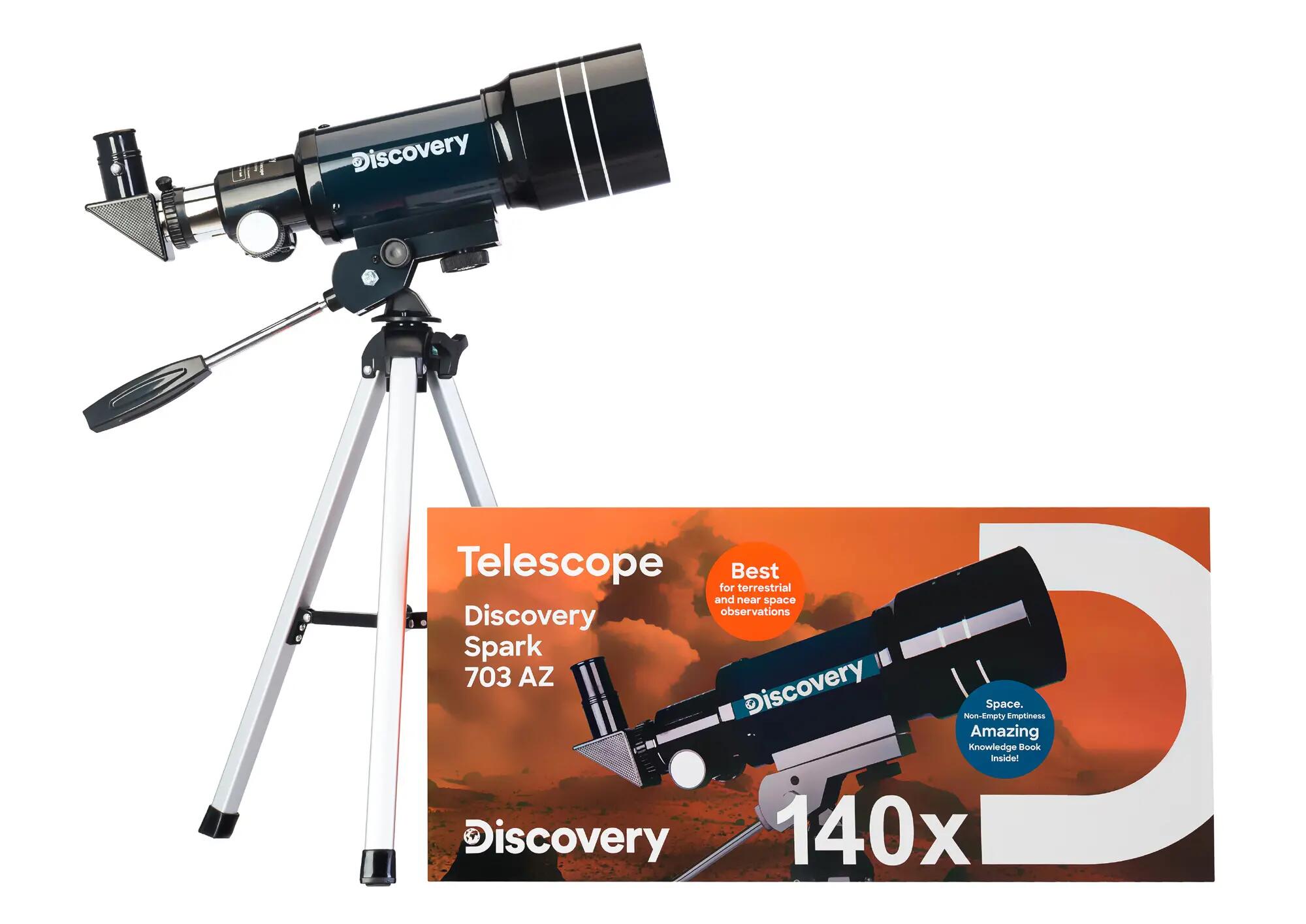 Telescopio Levenhuk Discovery Spark 703 AZ con libro in bulgaro 2/11