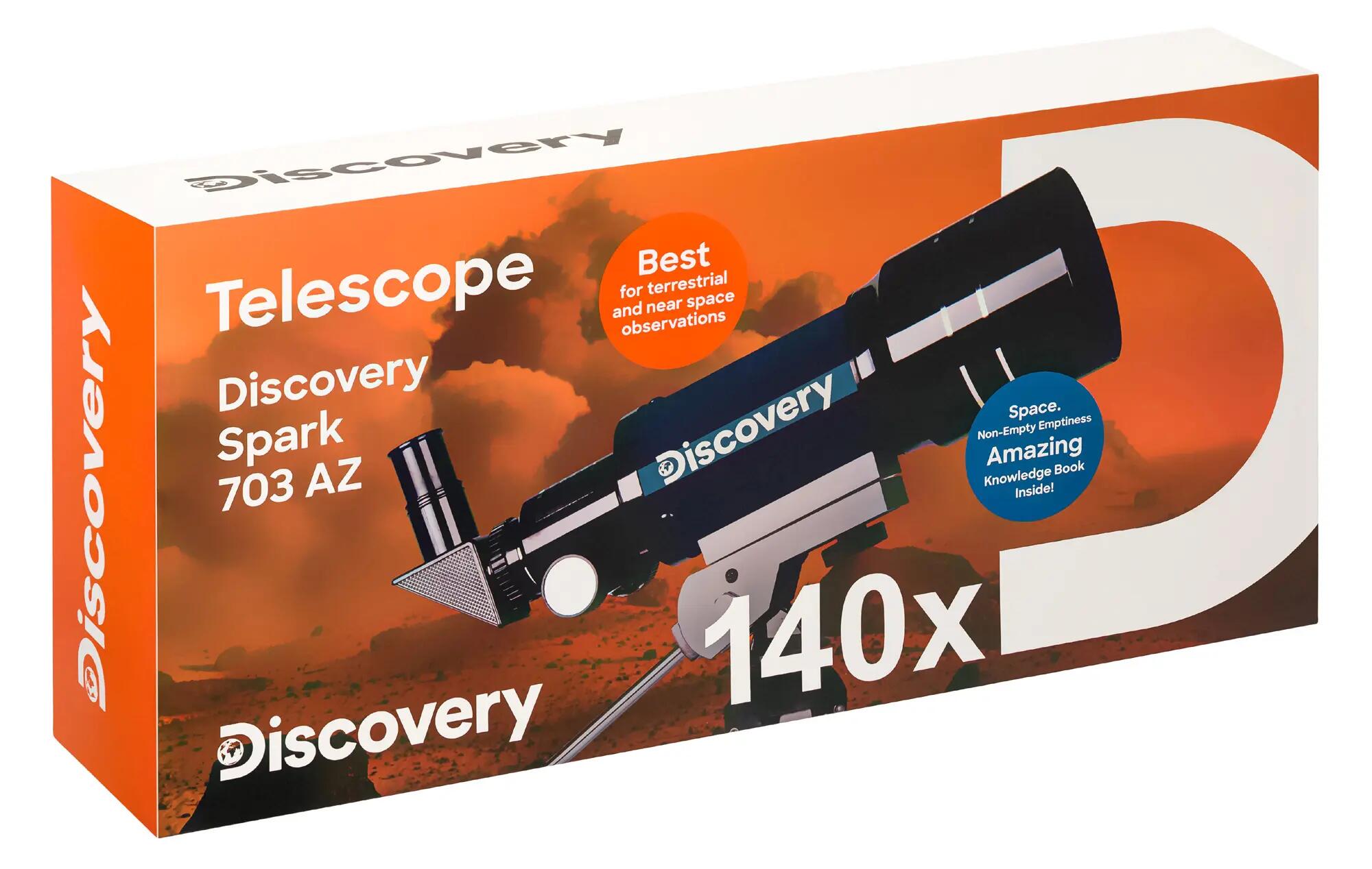 Telescopio Levenhuk Discovery Spark 703 AZ con libro in bulgaro 11/11