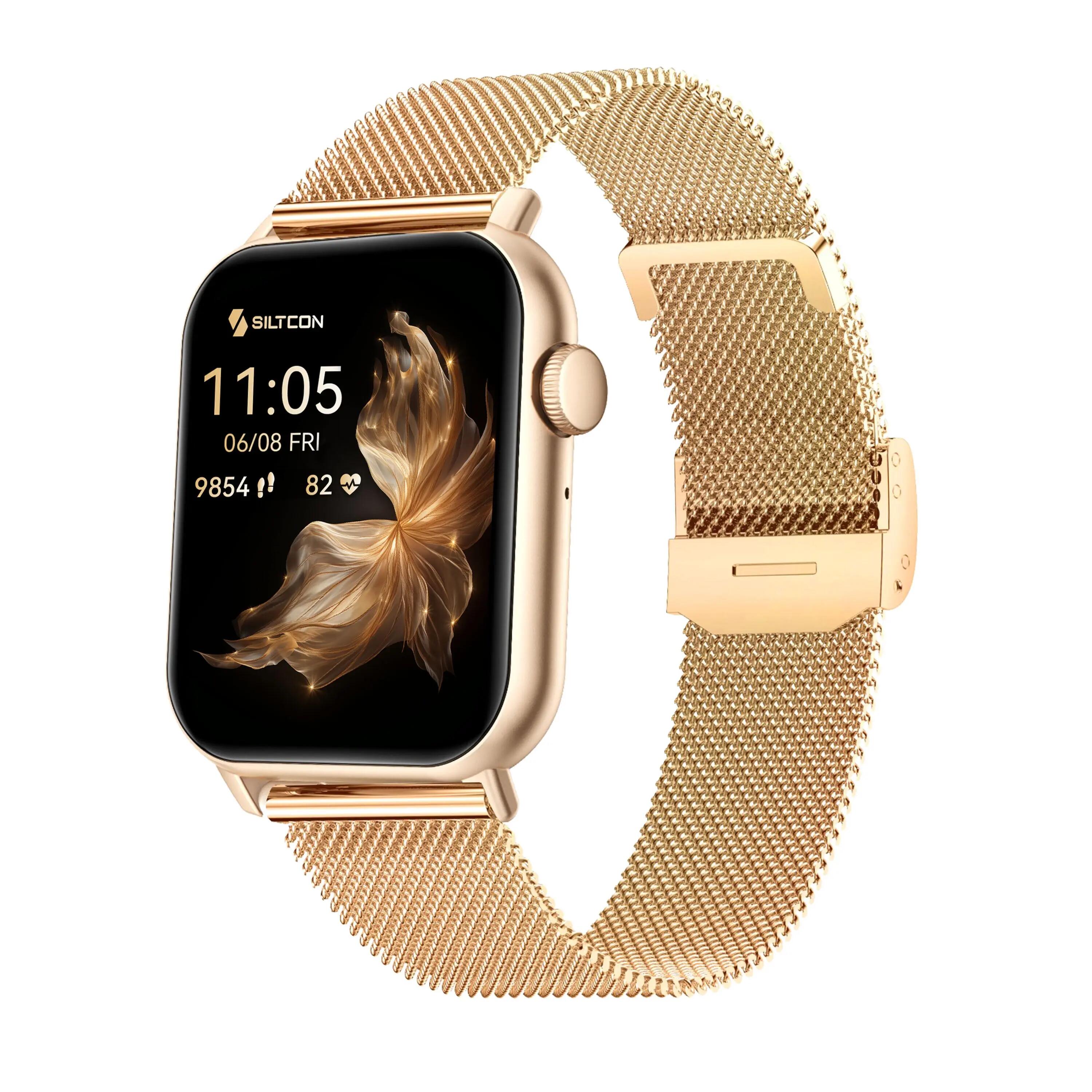 Smartwatch Seréa AMOLED belfunctie 5 bandjes goud 2/15