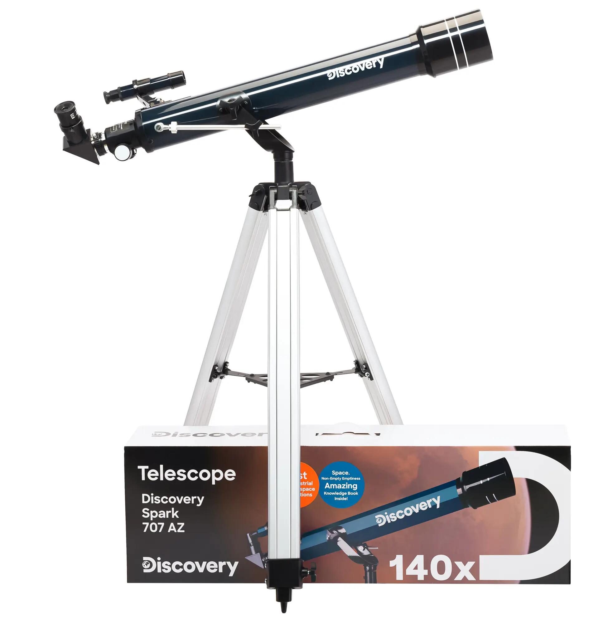 Telescopio Levenhuk Discovery Spark 707 AZ con libro in inglese 2/14