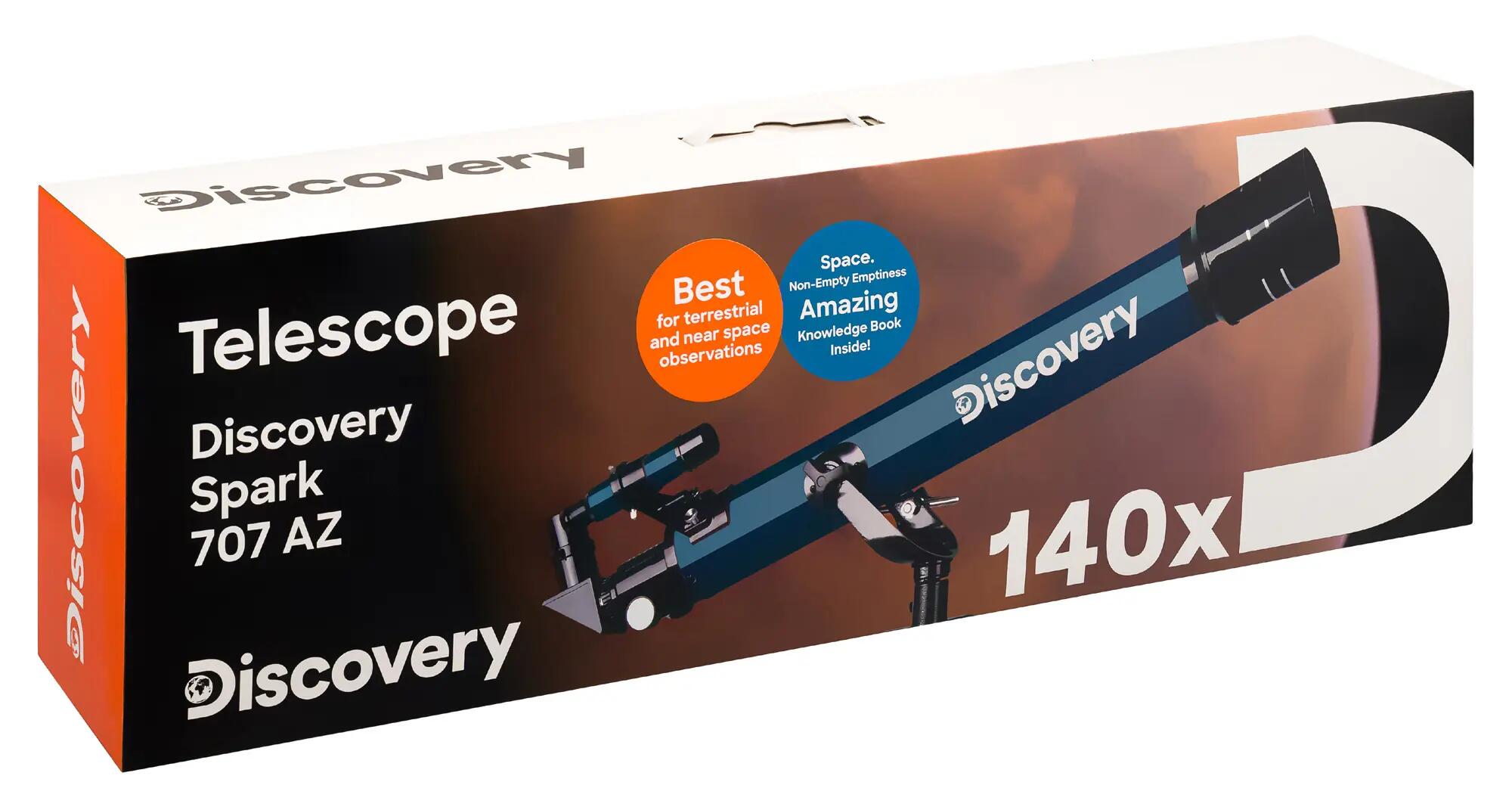 Telescopio Levenhuk Discovery Spark 707 AZ con libro in inglese 14/14