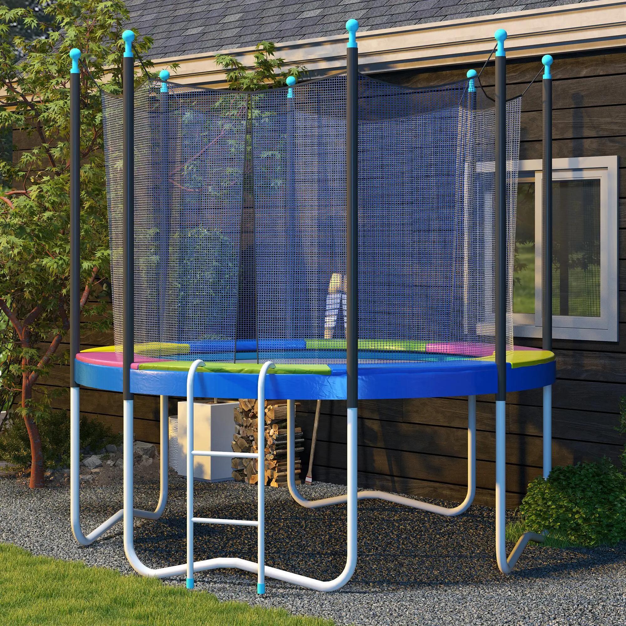 Housse de trampoline Ø244 x 30 cm, pliable et portable, en plastique, PE et mous 4/9