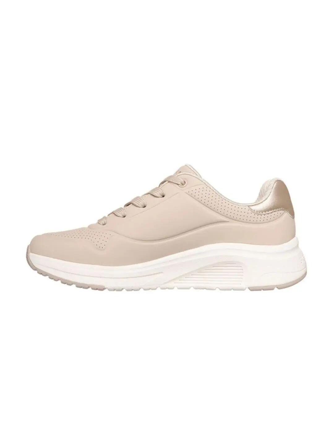 Sneaker für Damen Skechers Uno Lite Beige. 2/3