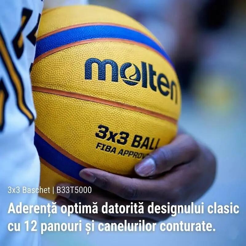 Pachet 14 mingi baschet 3x3 Molten B33T5000 FIBA Approved + cărucior mobil 4/9