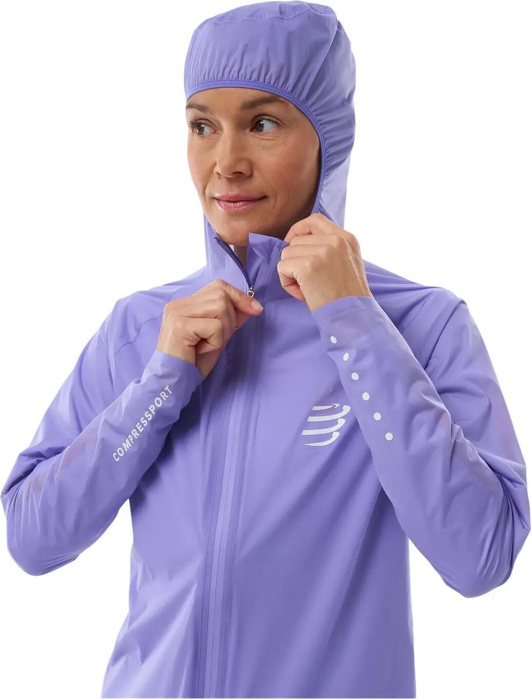 Compressport Hurricane wasserdichte Jacke für Damen, violett 3/6