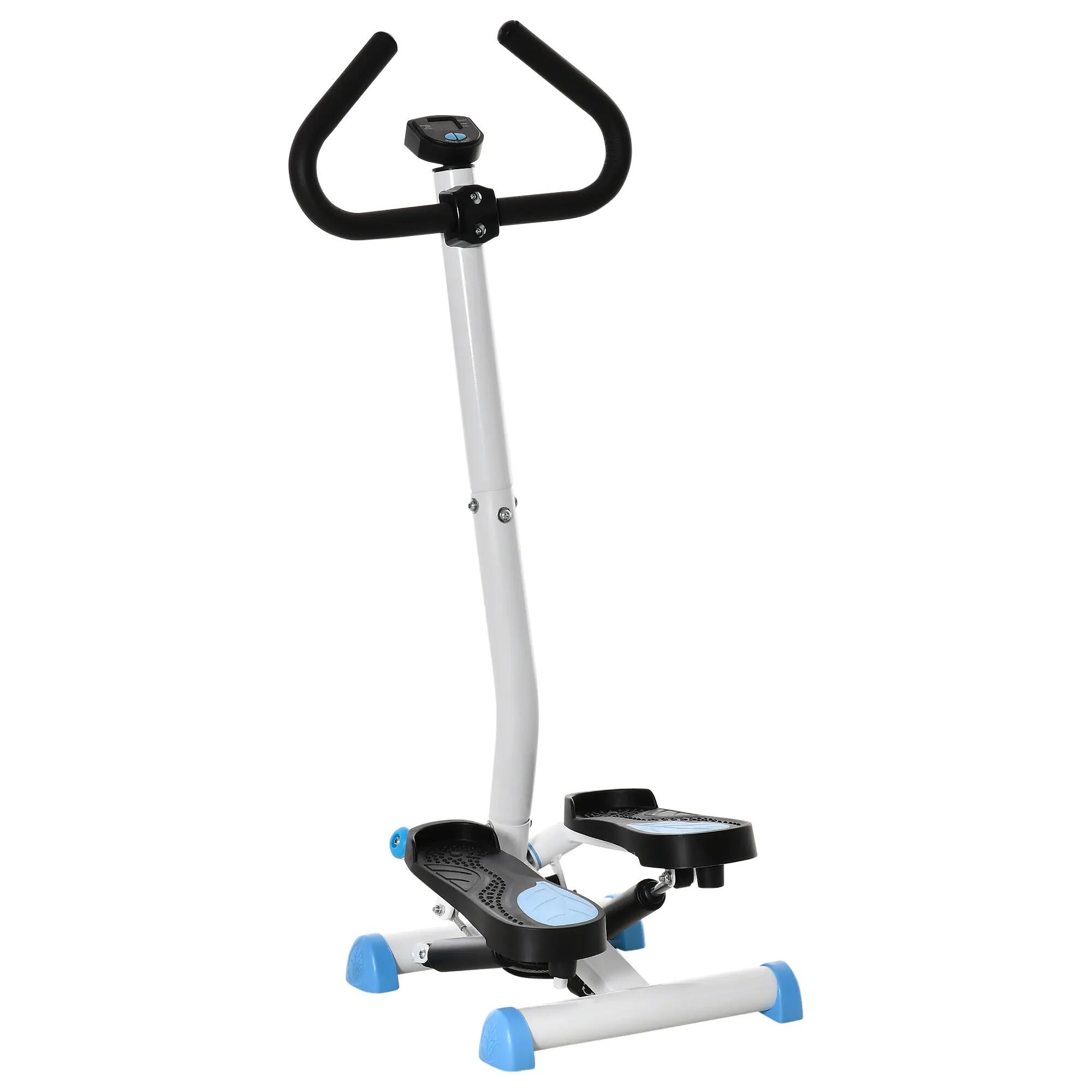 Vélo elliptique à guidon, pédales antidérapantes et écran LCD, acier et ABS, 55 2/9